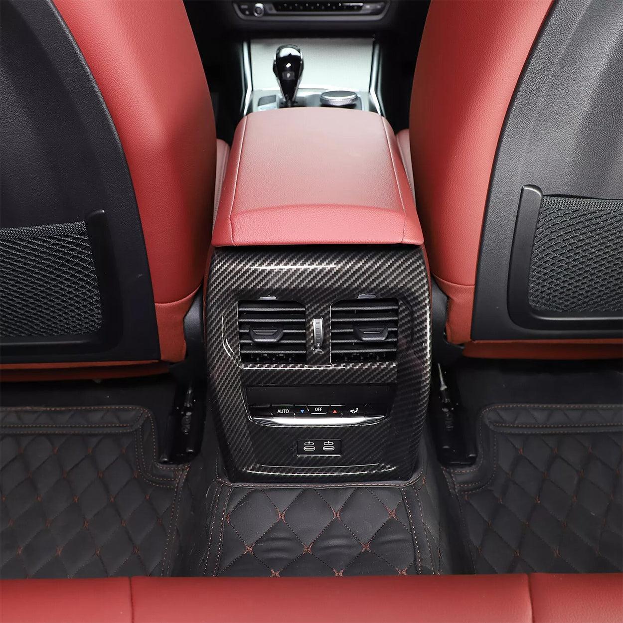 Carbon Fiber Style Rear Air Vent Outlet Frame Trim for BMW 4 Series G22 G23 (2020-2024)-autoydsstore