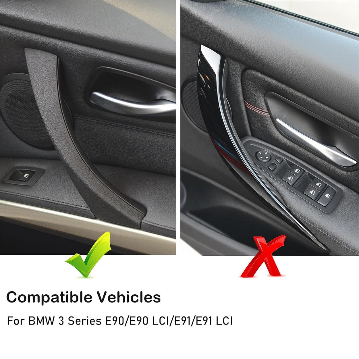 FOR BMW 3 Series E90/E91/E92/E93 2004-2011 Interior Door Handle Set – Left & Right Door Pull Handle Replacement for 318i. 320i. 323i. 325i. 328i. 330i. 335i-autoydsstore