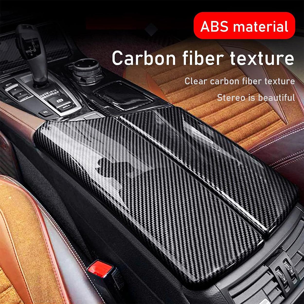 Car Interior Center Armrest Cover for BMW F10 F11 (2010-2017) Carbon Fiber Style Console Box-autoydsstore