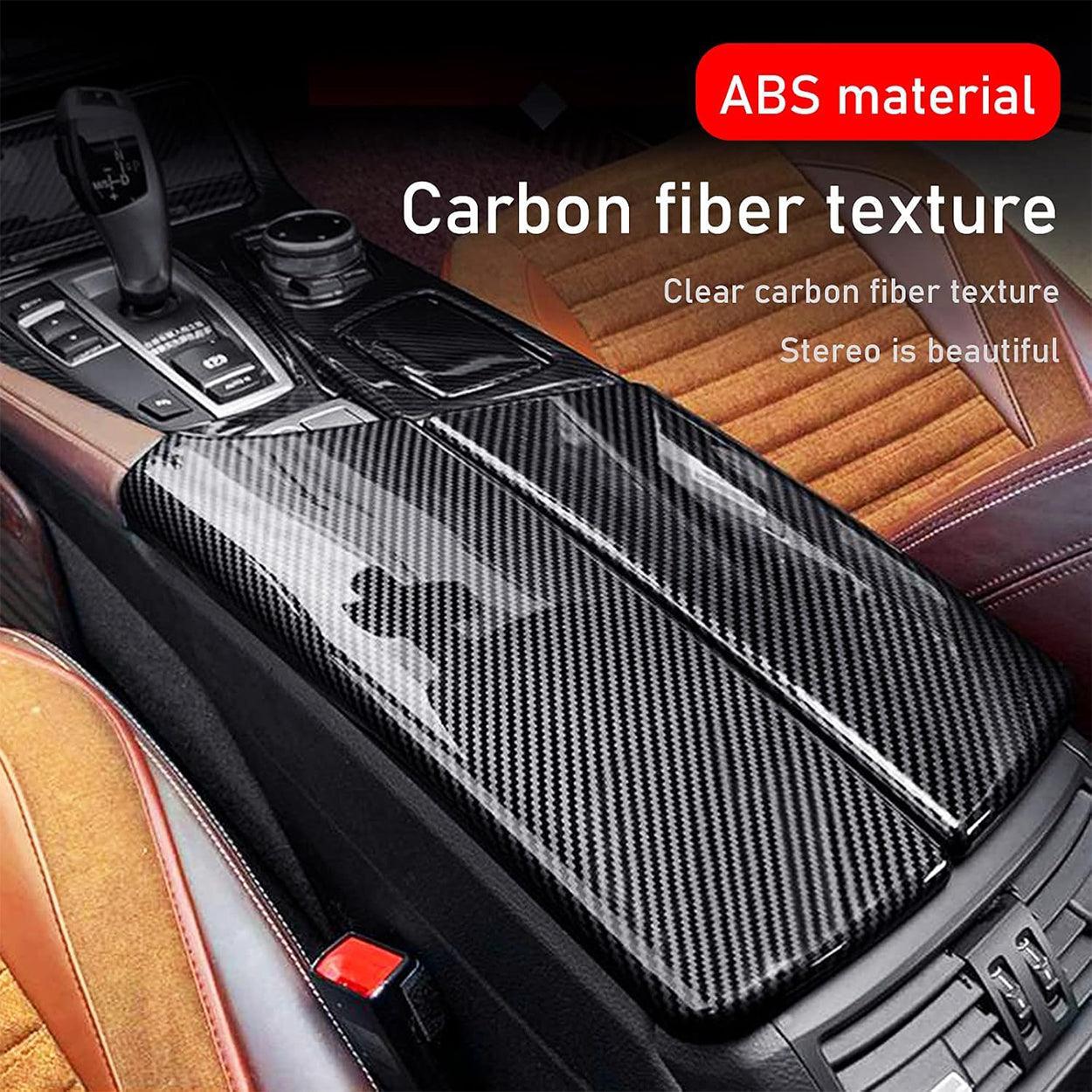 Car Interior Center Armrest Cover for BMW F10 F11 (2010-2017) Carbon Fiber Style Console Box-autoydsstore