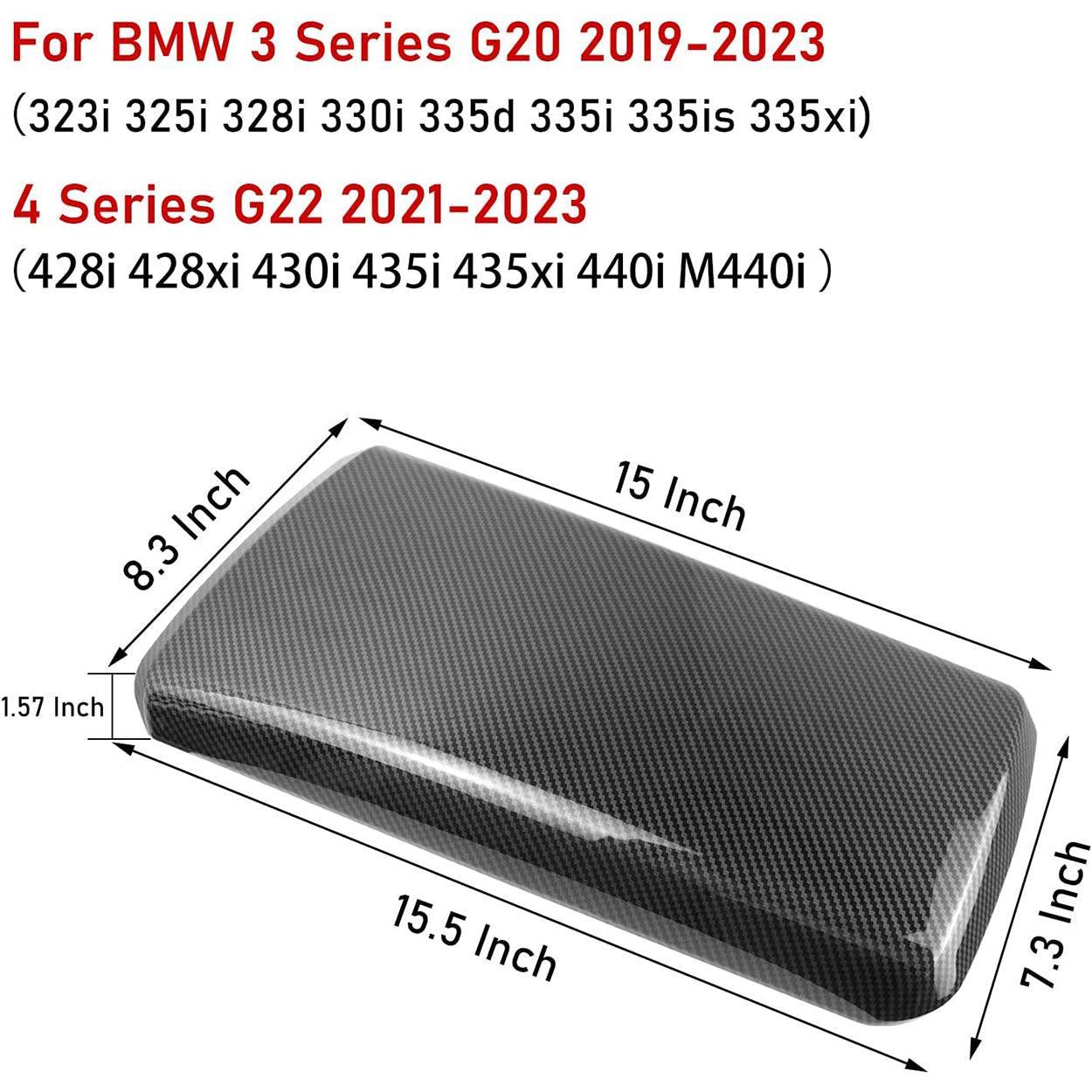 YDSSTORE Compatible with BMW Console Cover for 2019-2024 BMW 3 Series G20 (328i. 330i. 335i. 340i) & 2021-2024 BMW 4 Series G22 Center Console Cover (Not Real Carbon Fiber)-autoydsstore