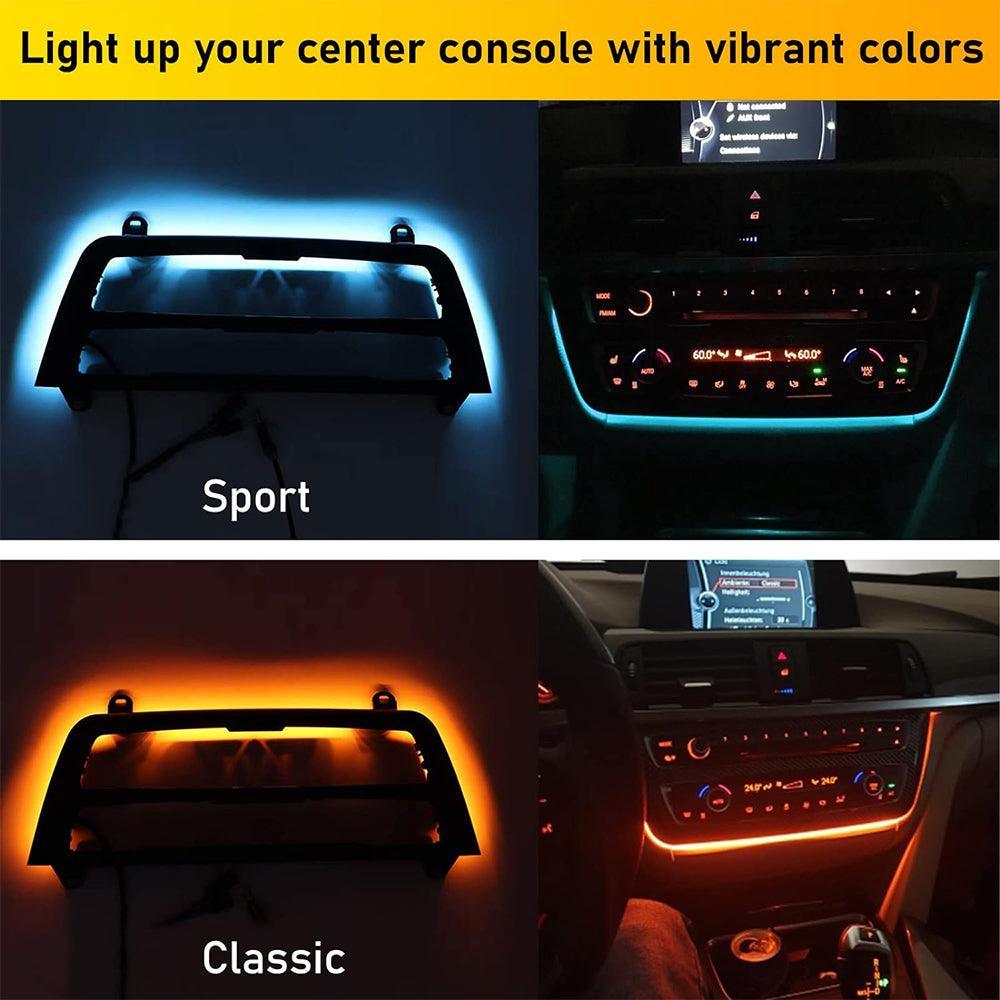 Compatible with BMW LED Console Panel Ambient Light for 3 Series F30 F31. 4 Series F32 F33. Radio & AC Control Panel Ambient Light Replacement with Dual Color LED Lighting-autoydsstore
