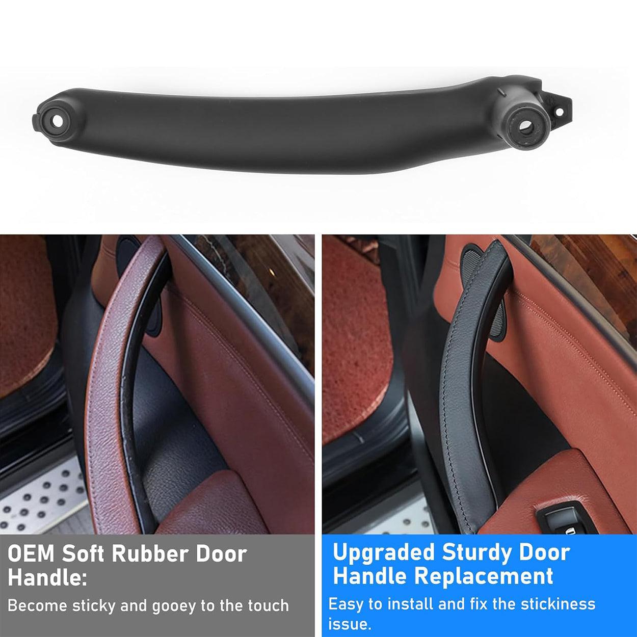 for BMW X5 X6 Door Pull Handle. Inner Door Trim Grab Cover Passenger Side Right Front/left Right Rear Door Armrest Bracket (Fits:BMW X5 2008-2013 and BMW X6 2008-2014) (Leather Cover NOT Inculded)-autoydsstore