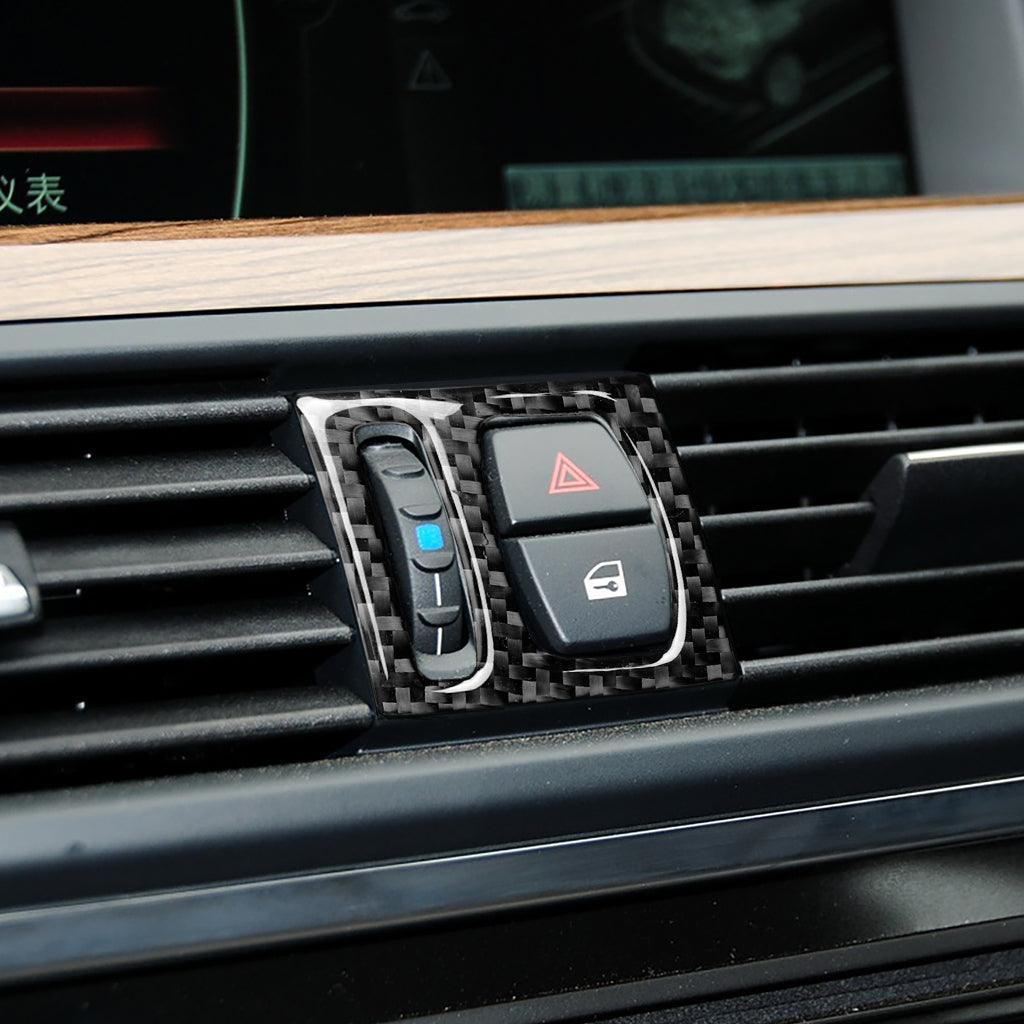 YDSSTORE Carbon Fiber Interior Trim - Air Conditioning Vents Frame Cover for BMW 5 Series F10 F11 F18 (2011-2017) | 5PCS Set - 520i 528i 530i 535d 535i 550i (Black)-autoydsstore