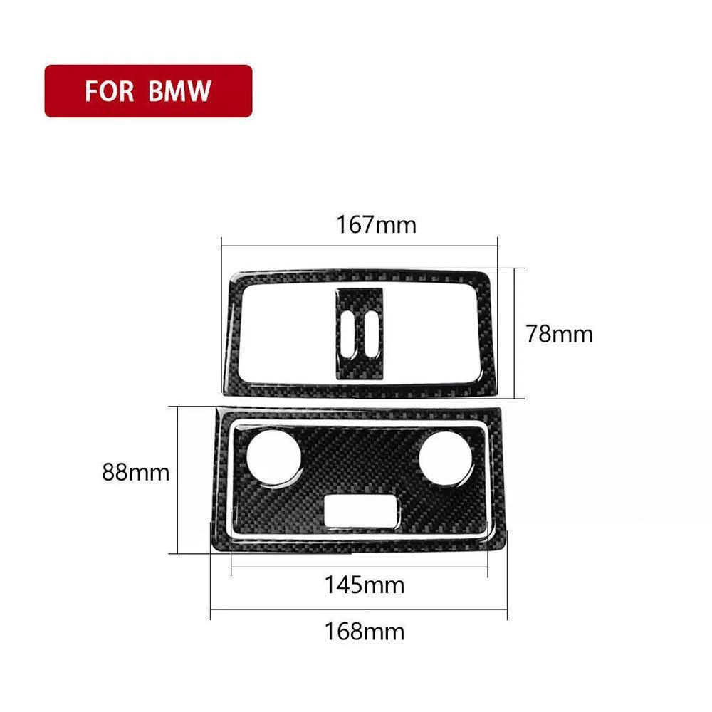 Carbon Fiber Rear Air Vent Outlet Panel Cover Trim for BMW E60 5 Series (2005-2010)