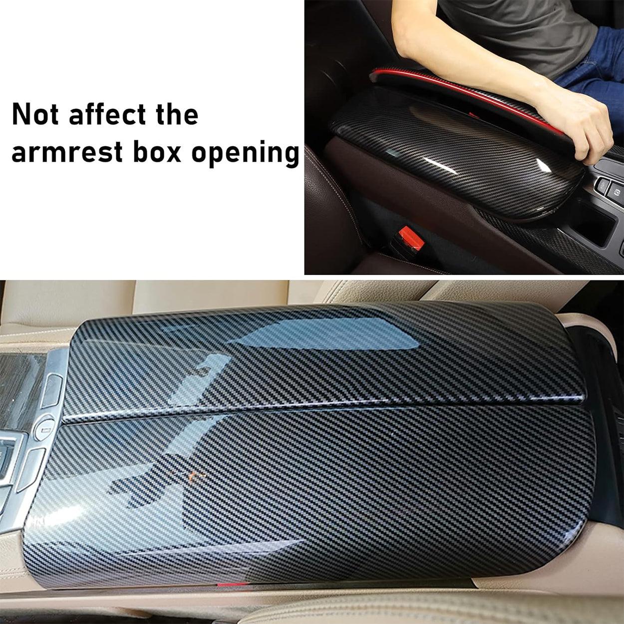 YDSSTORE  for BMW X5 X6 F15 F16 ABS Carbon Fiber Color Car Interior Center Armrest Box Cover Console Box Storage Box Trim Covers (X5 F15 F85 2014-2018 / X6 F16 F86 2015-2019)-autoydsstore