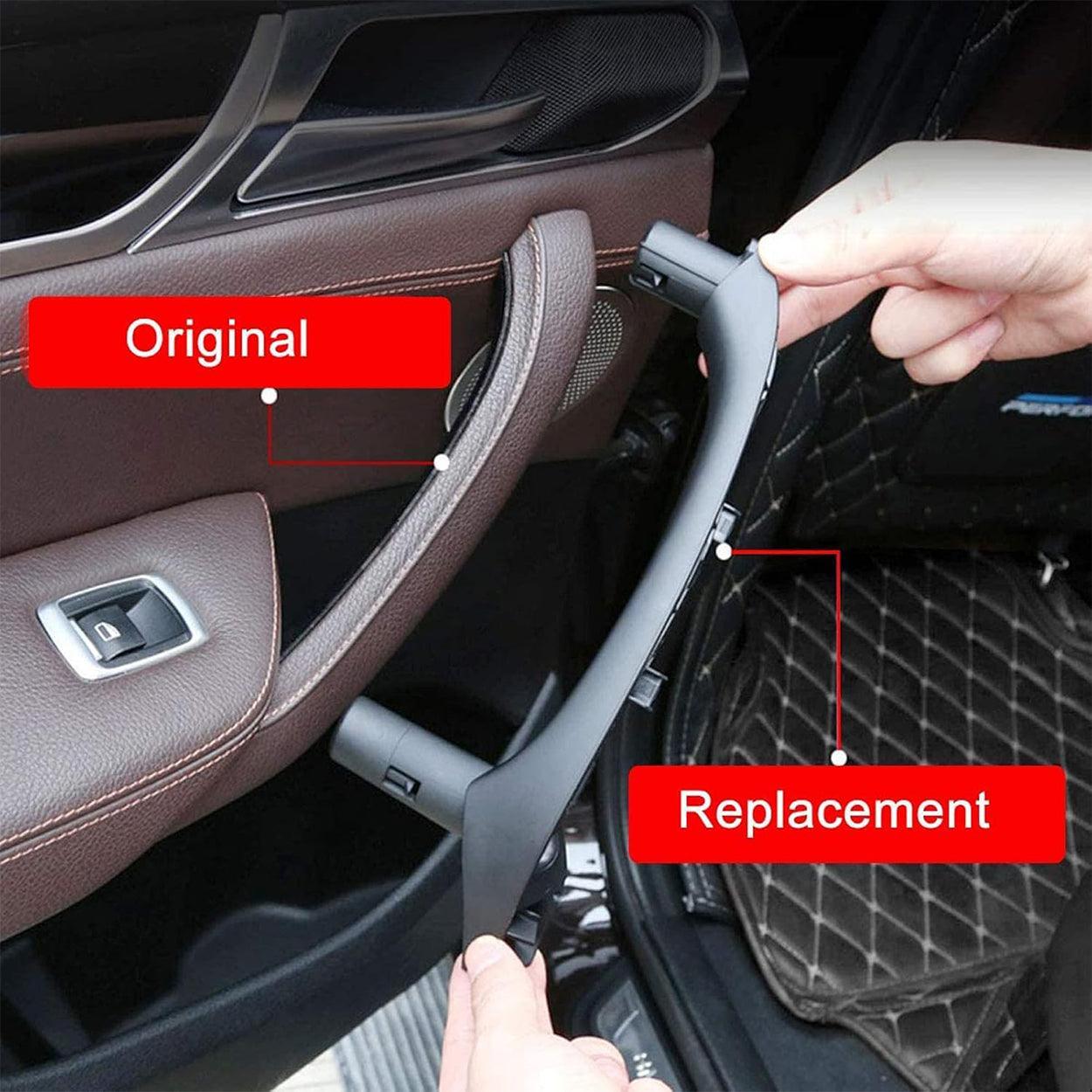 Door Armrest Cover Handle Kit Black Interior Driver Side Armrest Panel Inside Inner Handle Trim Replacement for BMW X3 X4 F25 F26 2011 2012 2013 2014 2015 2016 2017-autoydsstore