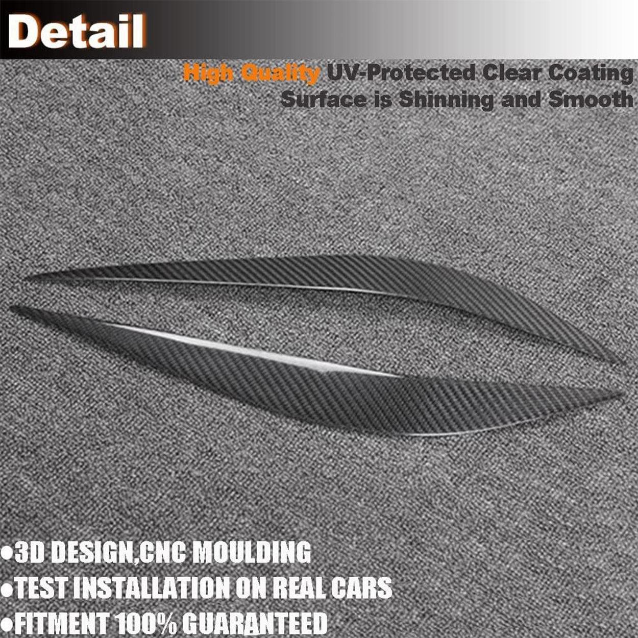 Carbon Fiber Headlight Eyelid Covers for BMW F80 M3 F82 F83 M4 F32 F33 F36 2014-2018 | Front Lamp Eyelids | Easy Installation-autoydsstore