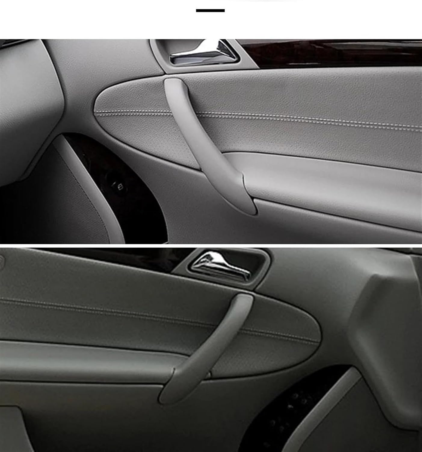 Car Interior Door Handles Car Front Rear Left Right Interior Inner Door Pull Carrier Covers Handles Trim for Mercedes for W203 C-Class 2038100151