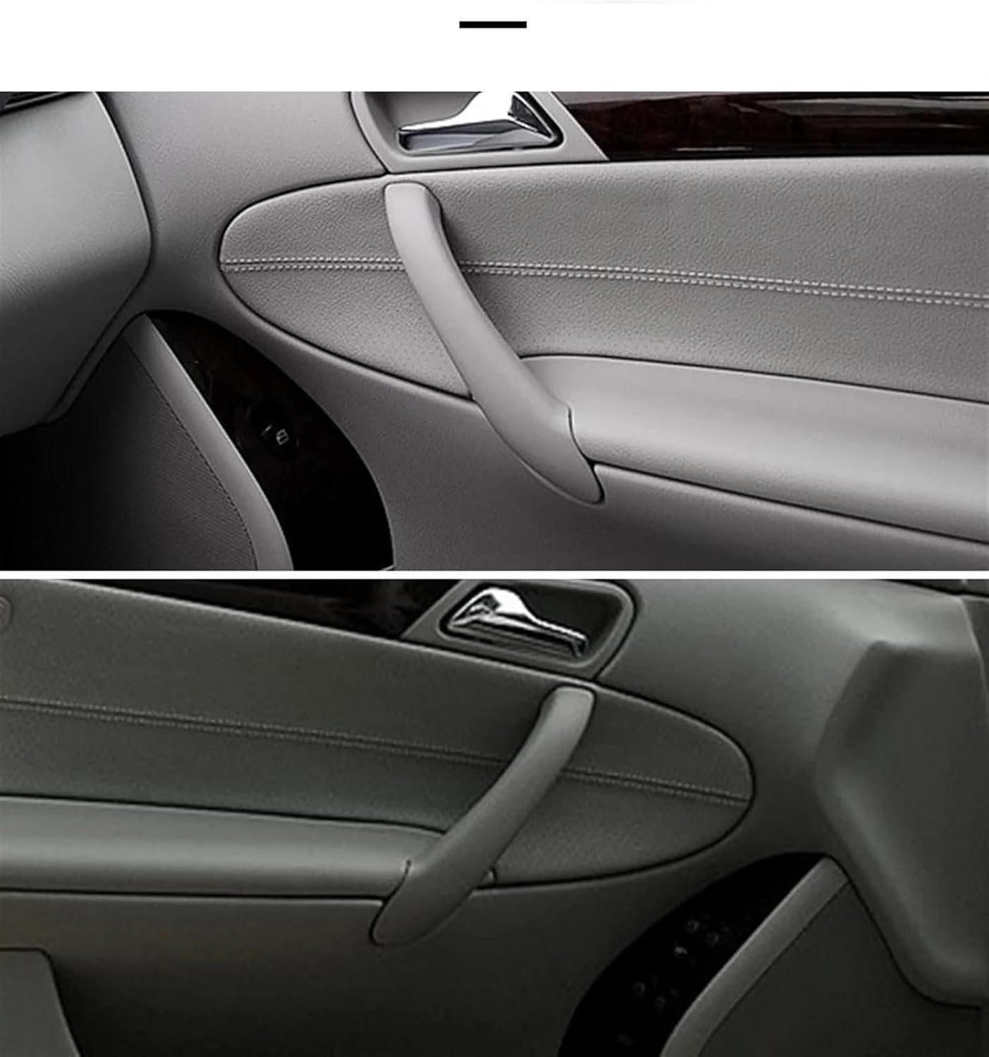 Car Interior Door Handles Car Front Rear Left Right Interior Inner Door Pull Carrier Covers Handles Trim for Mercedes for W203 C-Class 2038100151