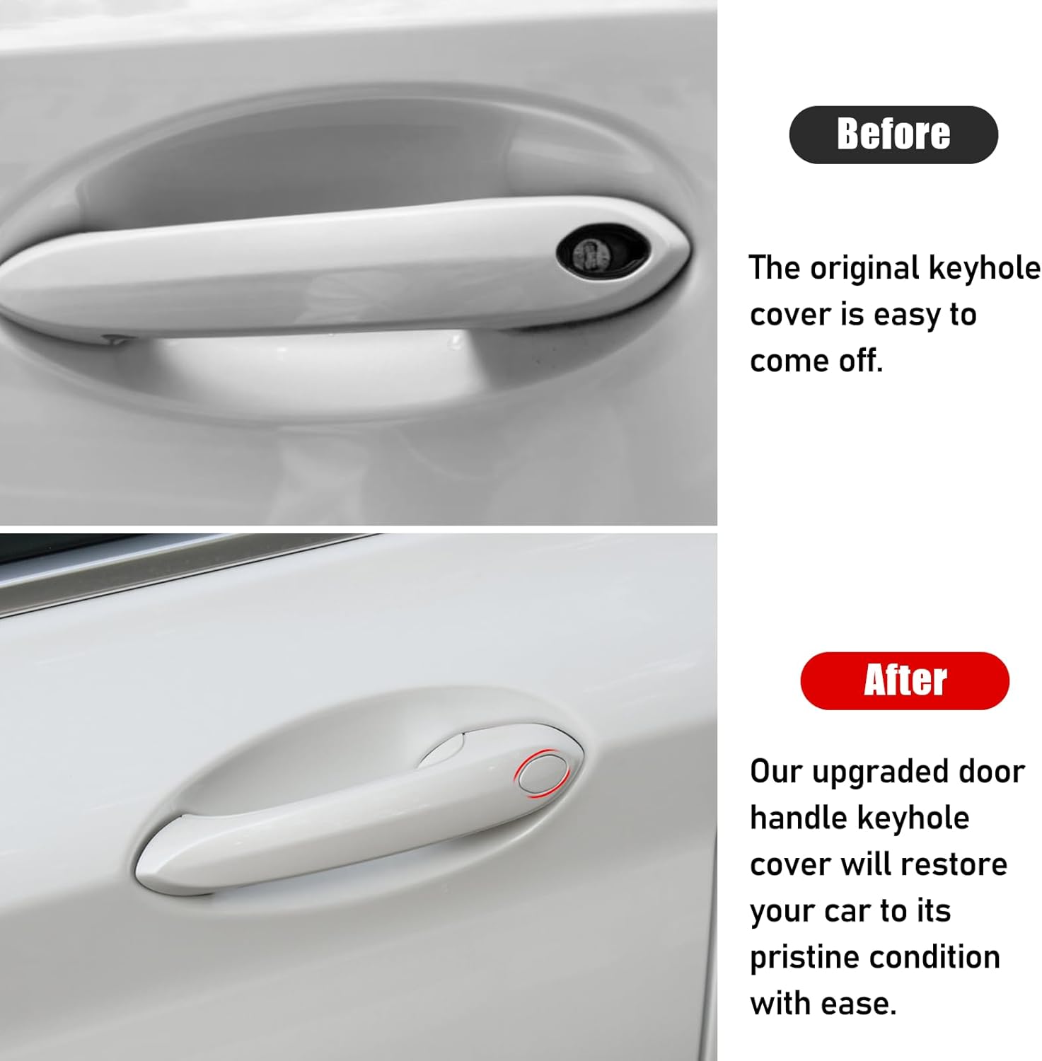 ForBMW 3 5 6 8 M8 X3 X4 X5 X6 X7 Door Handle Key Hole Cover White | YDSSTORE