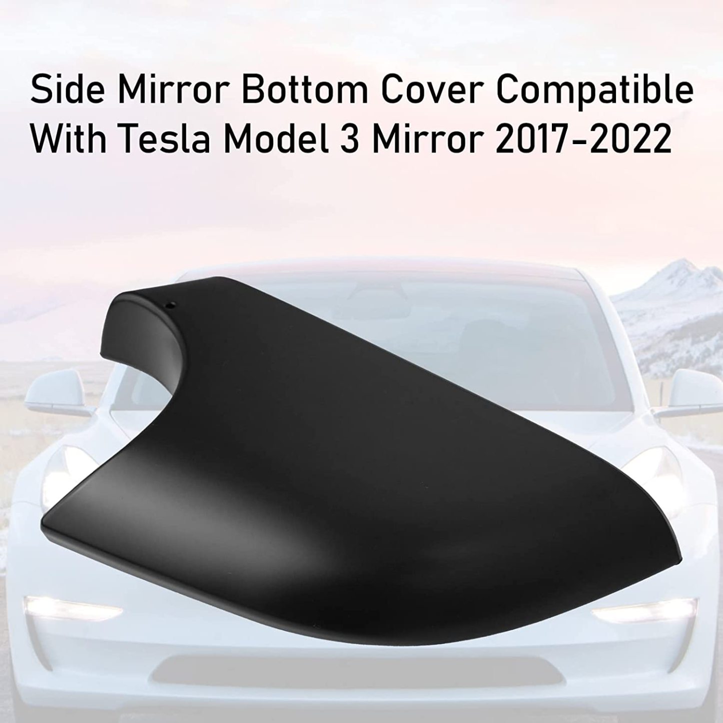 YDSSTORE Compatible With Tesla Model 3 Mirror Bottom Cover 2017-2022. Right Passenger Rearview Mirror Lower Base Cover. Side Mirror Base Cover Replacement For Tesla Model 3 Wing Mirror Repair(Right)-autoydsstore