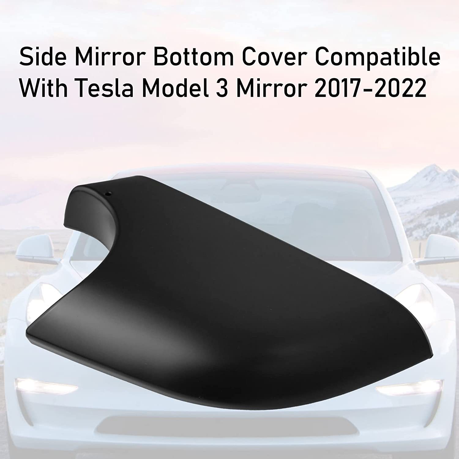 YDSSTORE Compatible With Tesla Model 3 Mirror Bottom Cover 2017-2022. Right Passenger Rearview Mirror Lower Base Cover. Side Mirror Base Cover Replacement For Tesla Model 3 Wing Mirror Repair(Right)-autoydsstore