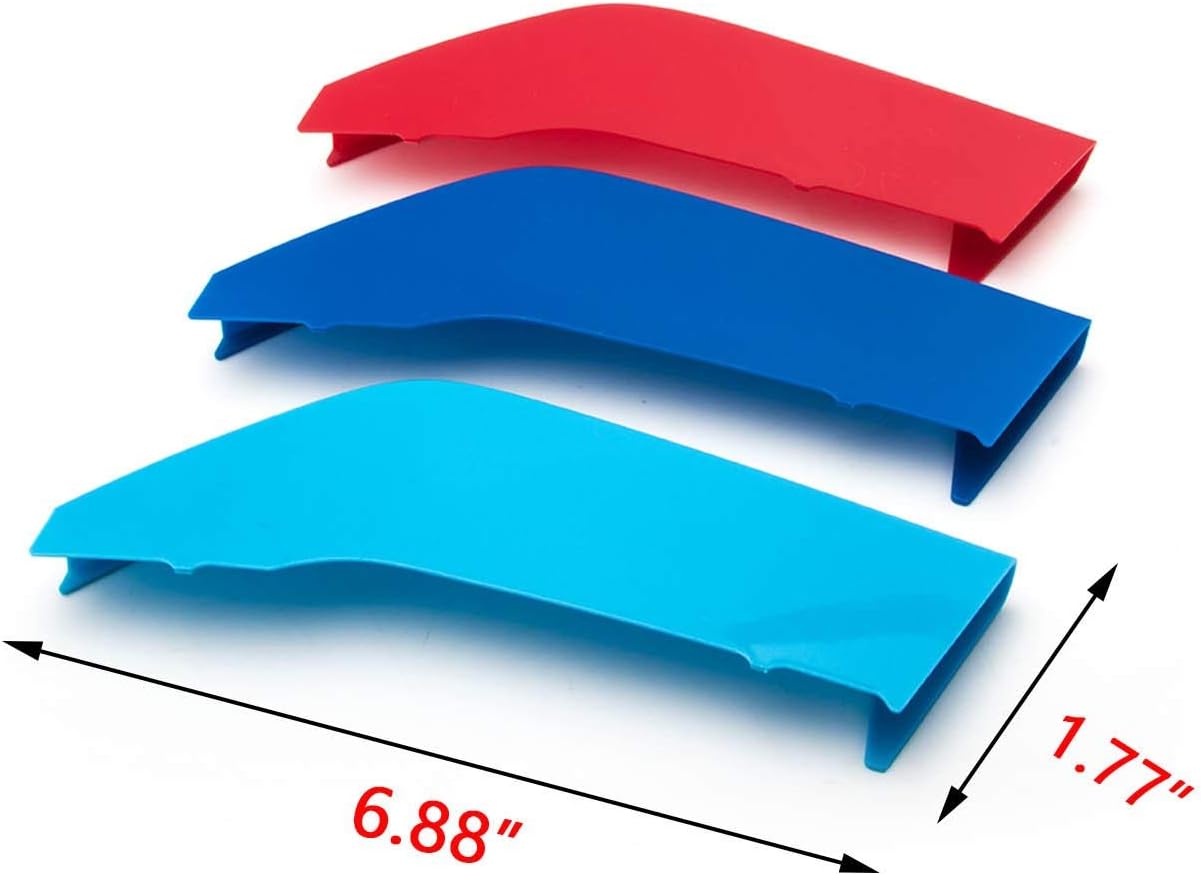 YDSSTORE M-Colored Tri Grille Insert Trim Strips for BMW G15 8 Series (2019-up) | Compatible with 7-Beam Front Kidney Grilles for 840i. 850i. M850i-autoydsstore