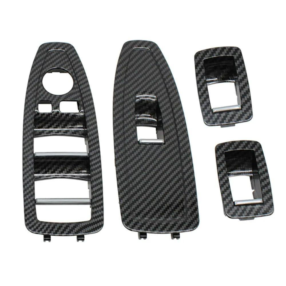 Compatible with BMW 1/3/4 Series. carbon fiber finish Window Lift Switch Cover. Interior Door Window Control Button Panel Trim Replacement for F20 F30 F31 F34 F35 F36 (Carbon 4PCS)-autoydsstore