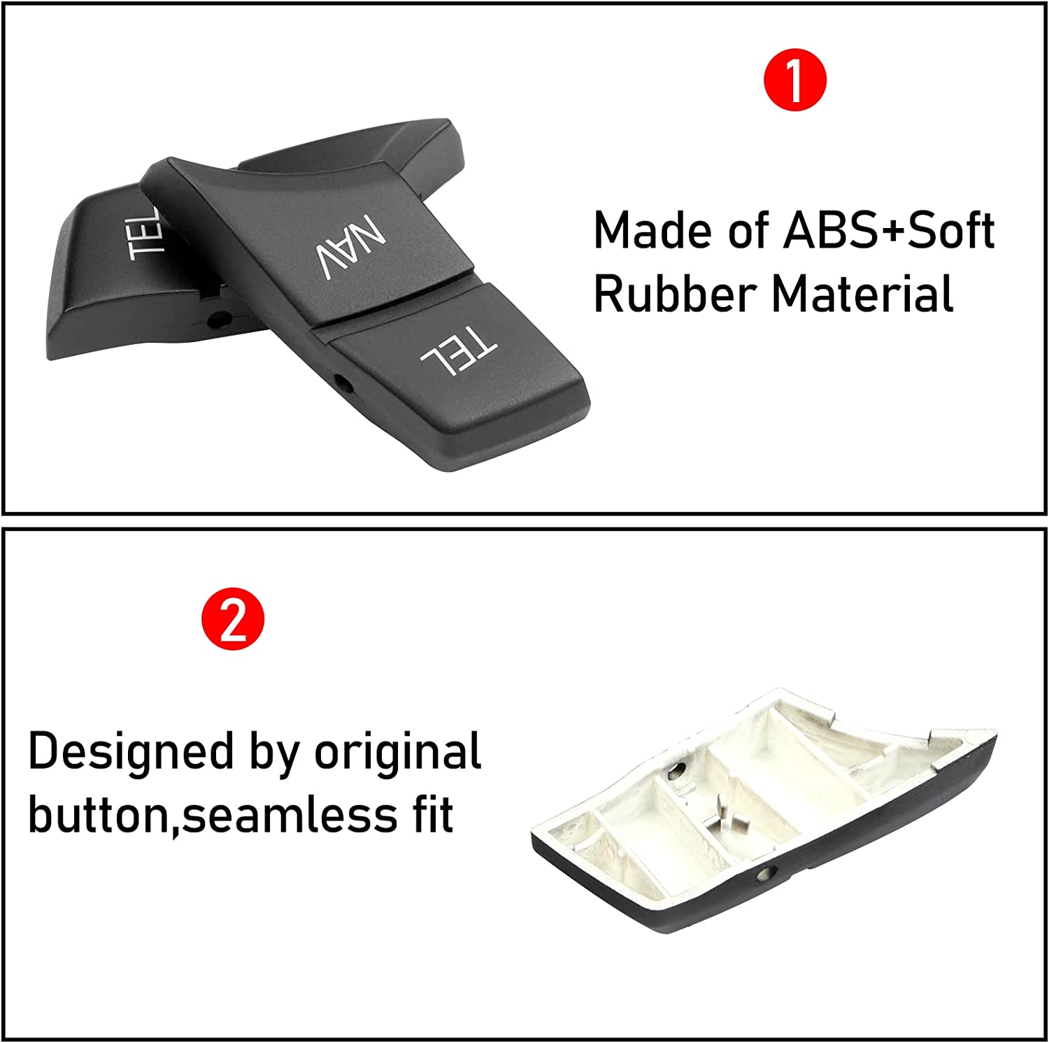 For BMW 1 2 3 4 5 7 X1 X3 X4 Series iDrive Auto Parts Button Covers | 7PCS | YDSSTORE