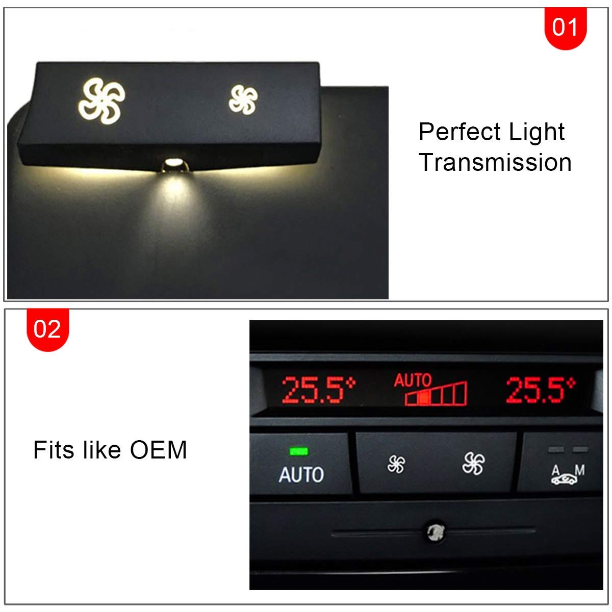 For BMW 1'/3'/X1/X3/X4 Series A/C Climate Control Button Covers | YDSSTORE