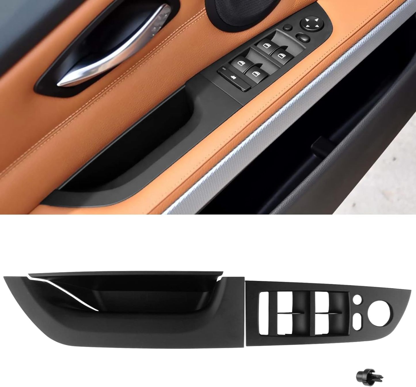 For BMW 3 Series E90/E91 Driver Side Door Handle Switch Panel Cover (Black) | YDSSTORE