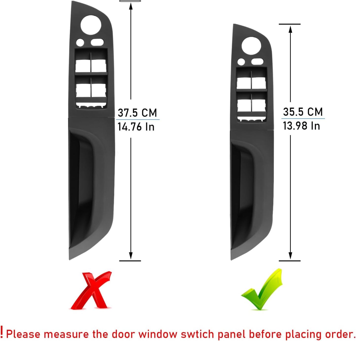 For BMW 3 Series E90/E91 Driver Side Door Handle Switch Panel Cover (Black) | YDSSTORE