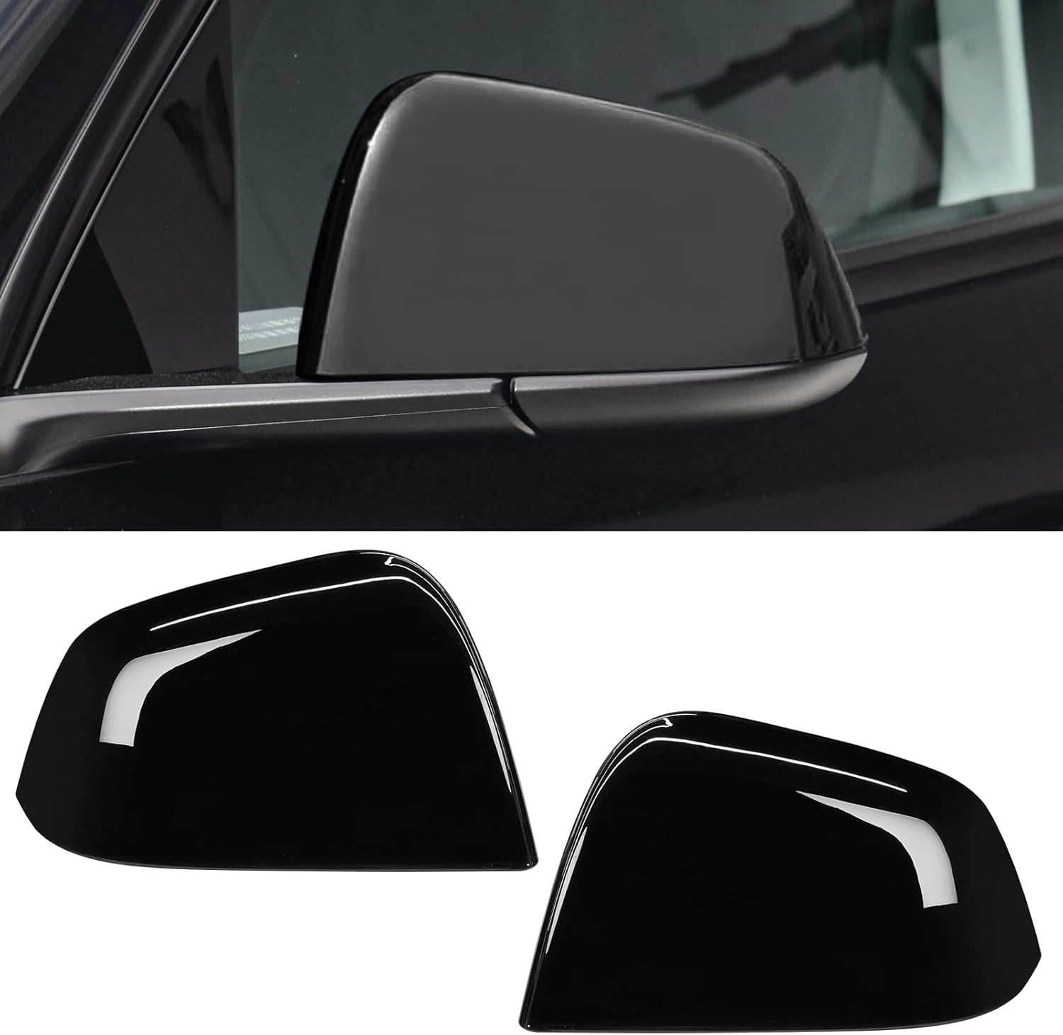 Tesla Model Y Mirror Covers (2020-2024)Black.Driver & Passenger Side|YDSSTORE