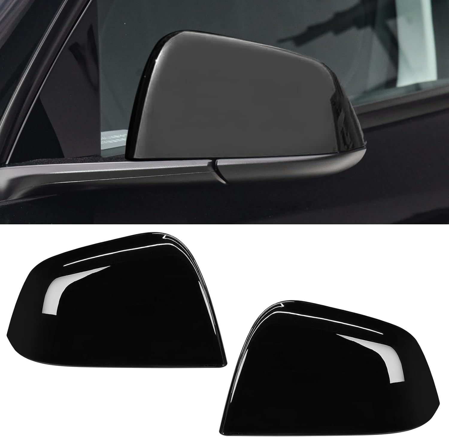 Tesla Model Y Mirror Covers (2020-2024)Black.Driver & Passenger Side|YDSSTORE