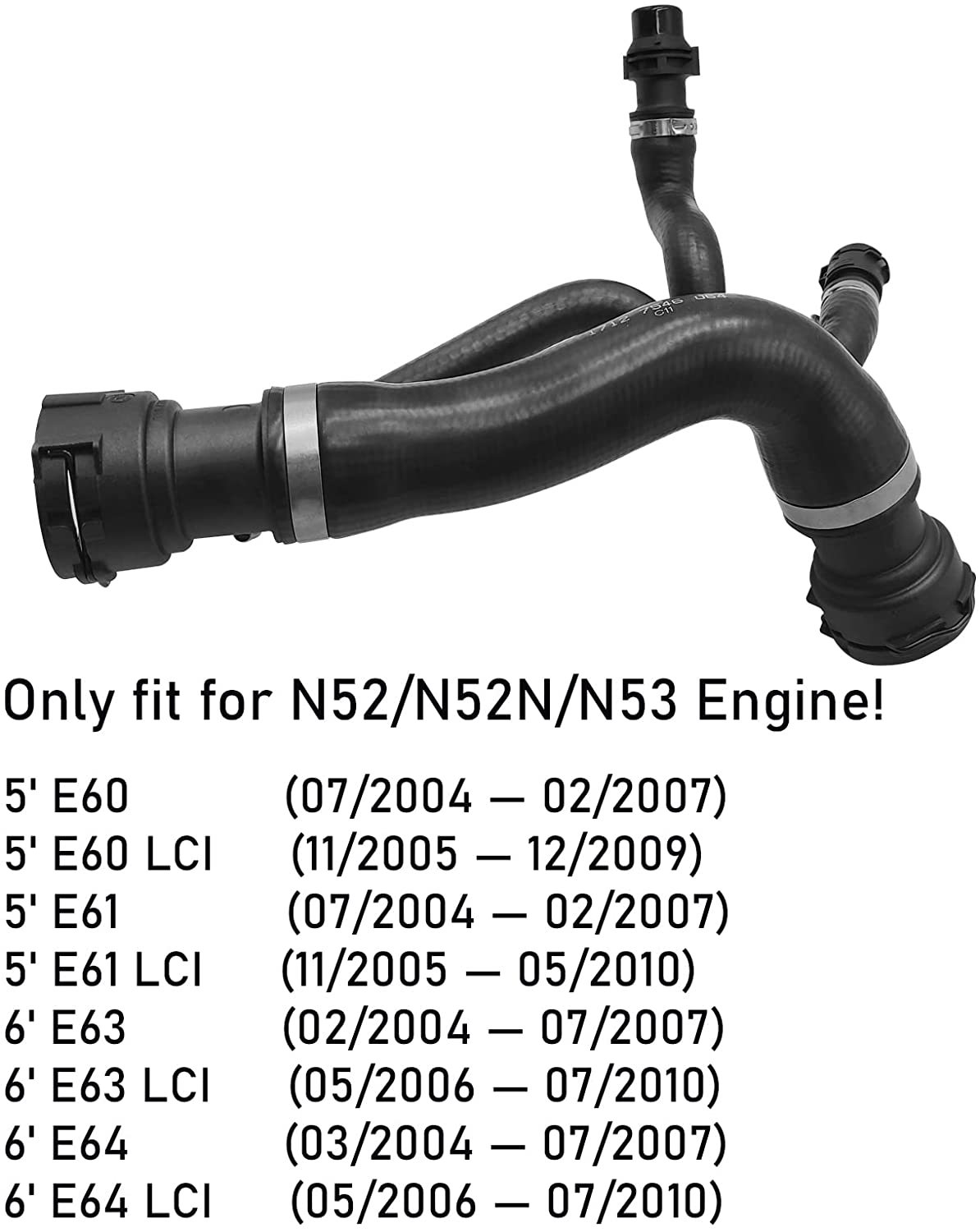 Upgraded For BMW 5'/6' Upper Radiator Hose - 17127546064 | YDSSTORE