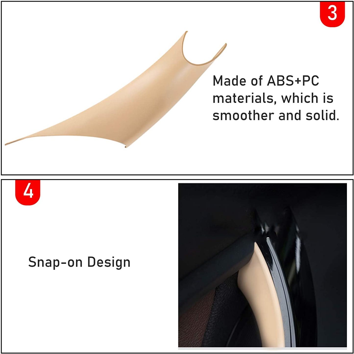 For BMW 3 Series Car Door Handle-F30/F31/F80 | Beige 2pcs Modified | YDSSTORE