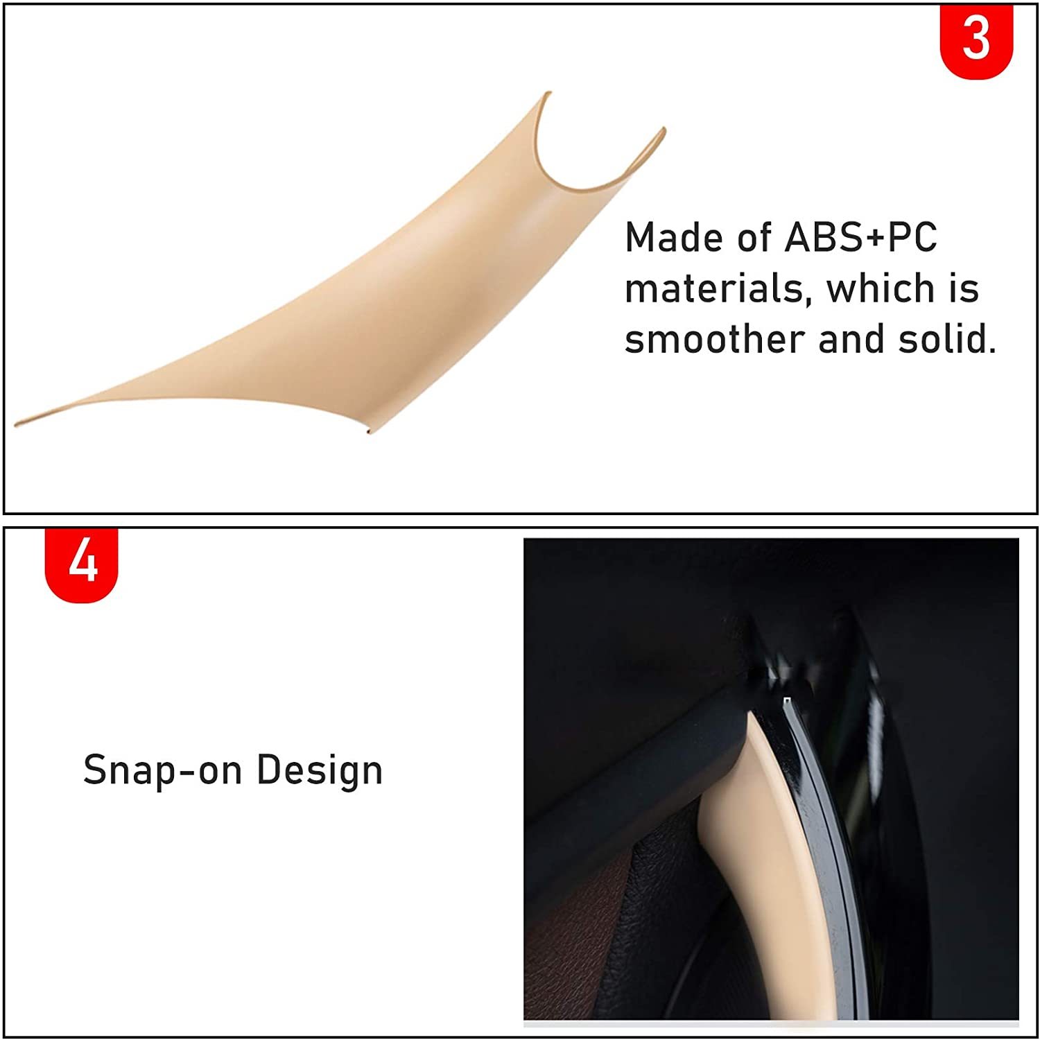 For BMW 3 Series Car Door Handle-F30/F31/F80 | Beige 2pcs Modified | YDSSTORE