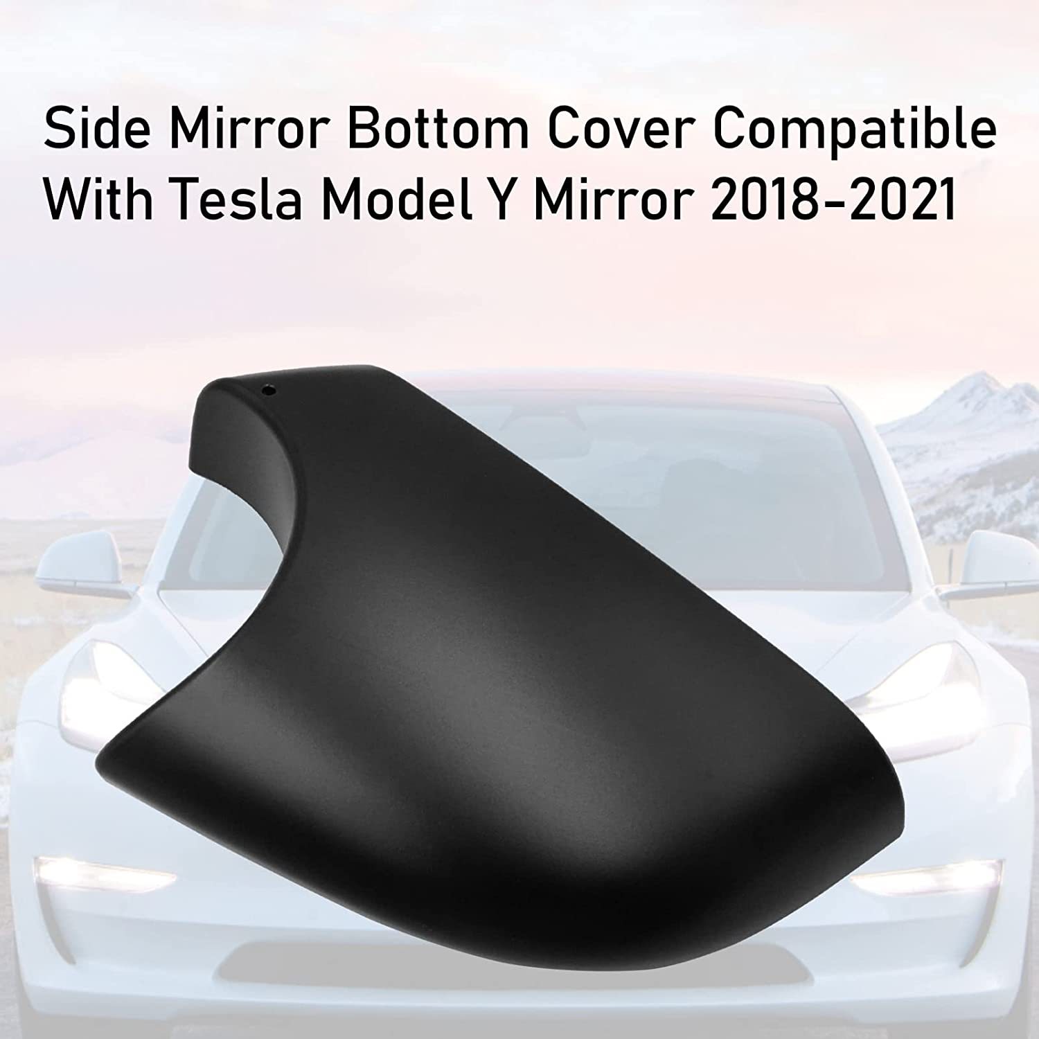 YDSSTORE Compatible with Tesla Model Y Mirror Bottom Cover 2018-2021. Right Passenger Rearview Mirror Lower Base Cover. Side Mirror Base Cover Replacement for Tesla Model Y Wing Mirror Repair(Right)-autoydsstore