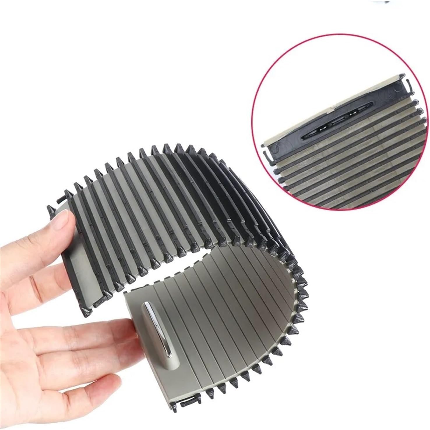 Auto Console Bekerhouder Blind Cover Rits Rolling Gordijn. for Mercedes-Benz. W204 C Klasse W212 E Klasse C180 C200 C220 E200 E260 Rolgordijn middenconsole (Size : Beige)