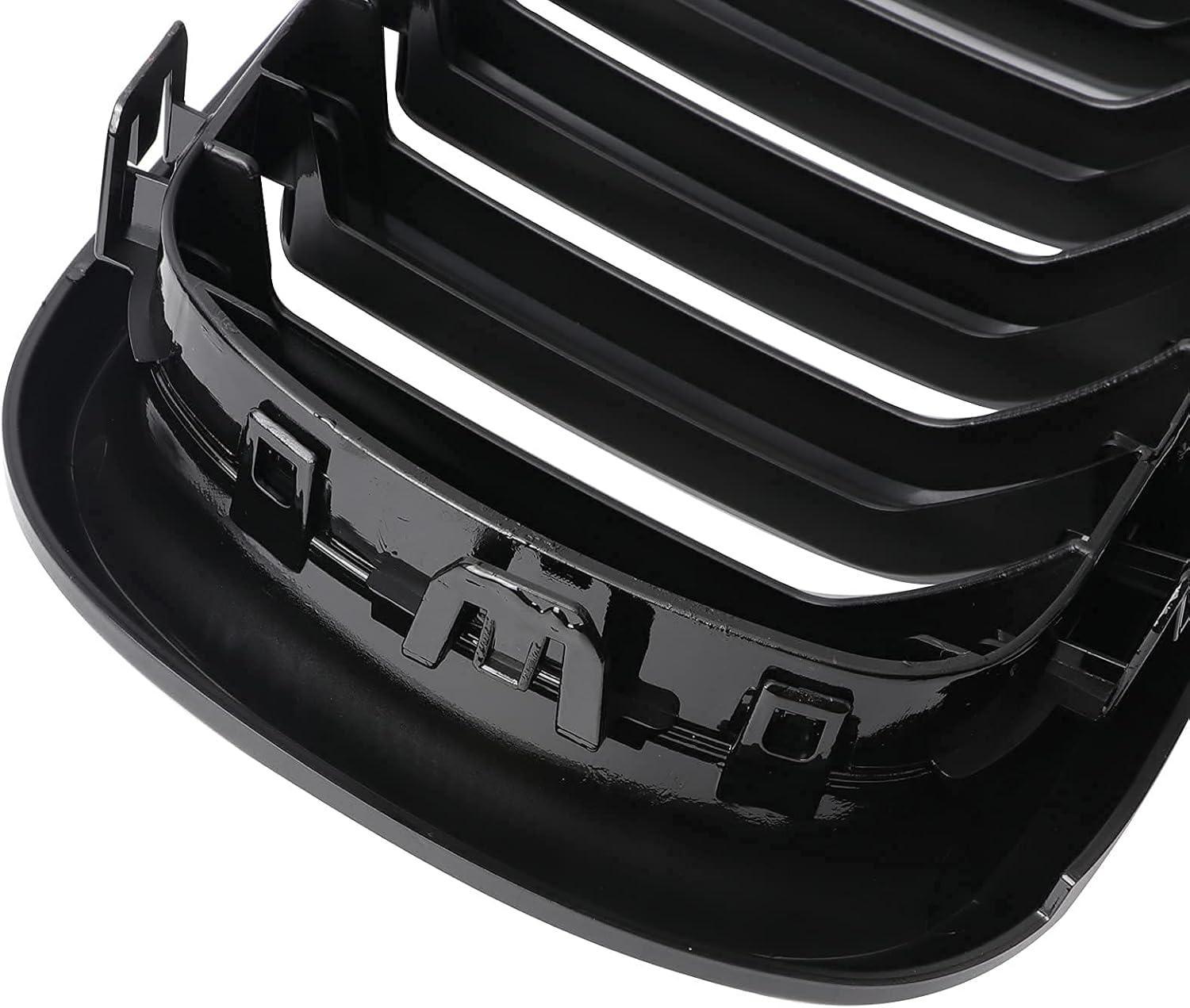 YDSSTORE X5 F15 Grille .Gloss Black Kidney Grille Fit 2014-2018 X5 F15 X6 F16 X5M F85 X6M F86 Dual Slat Double Line-autoydsstore