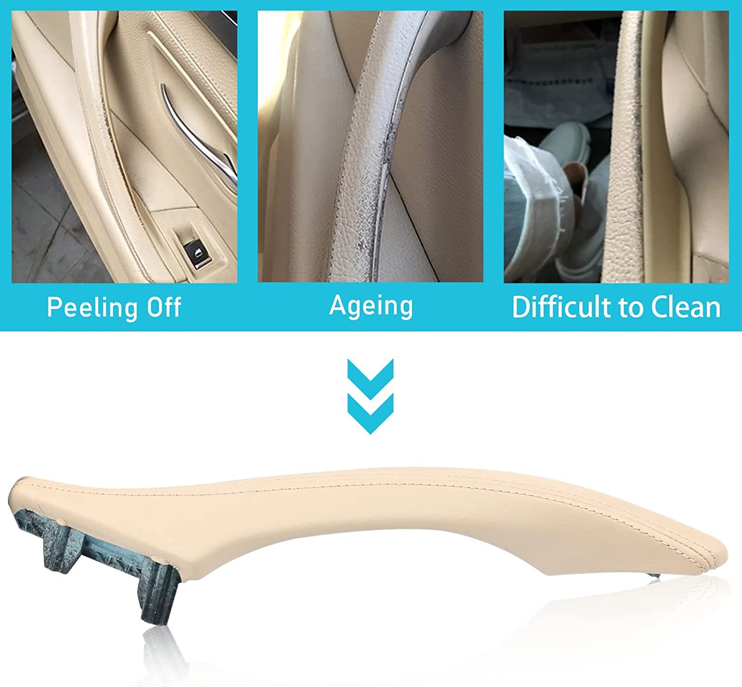 Modified For BMW 5 Series Car Door Handle Outer Cover-F10/F11 | Beige-Left | YDSSTORE