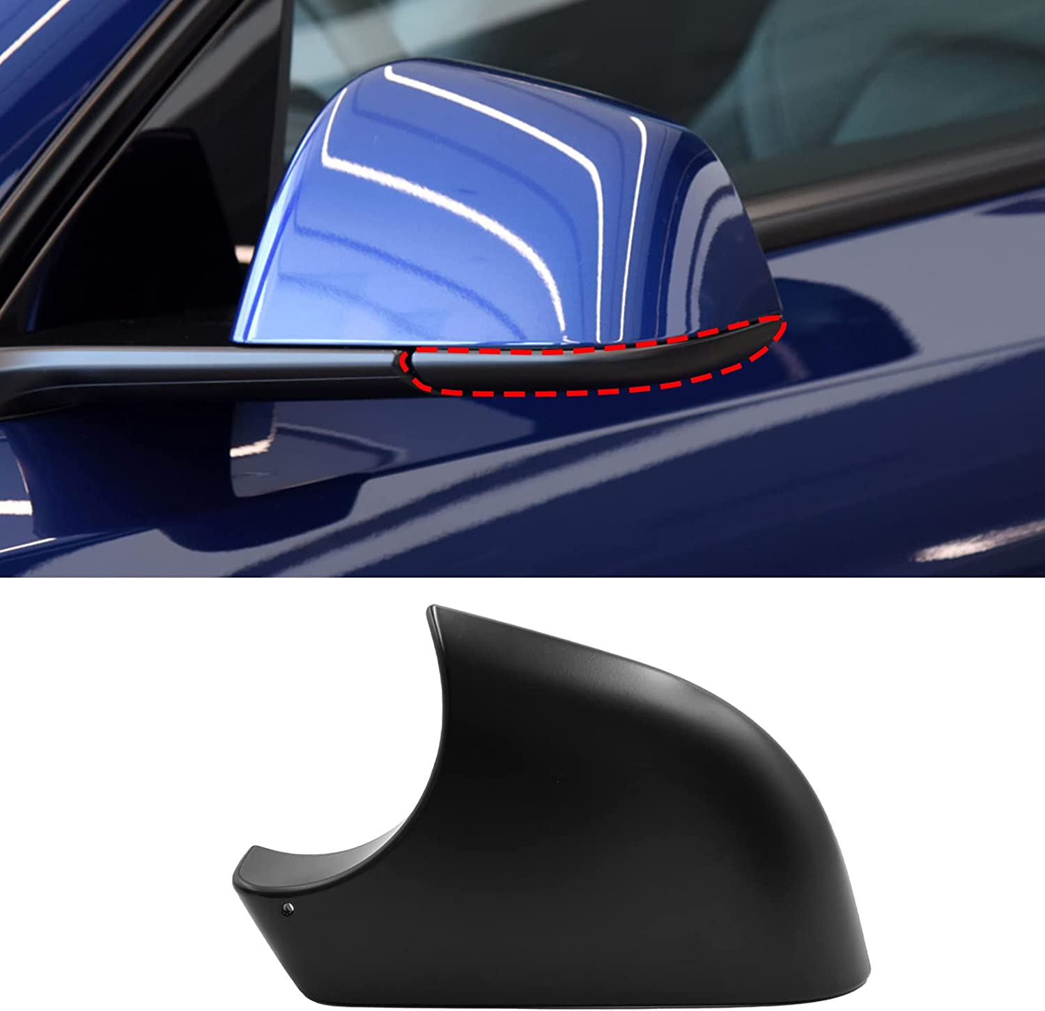 YDSSTORE Compatible with Tesla Model Y Mirror Lower Cover 2018-2021.Left Drive Side Rearview Mirror Base Cover Trim. Side Mirror Bottom Cover Replacement for Tesla Model Y Wing Mirror Repair(Left)-autoydsstore