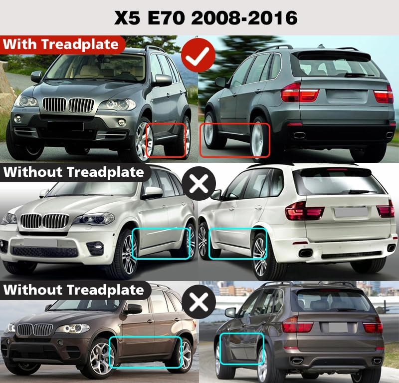 Mudflaps Splash Guards Compatible with BMW X5 E70 (2008-2016) – Durable Car Mud Flaps
