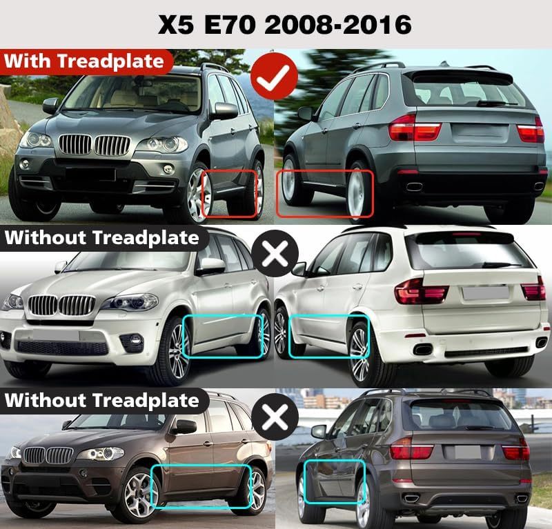 Mudflaps Splash Guards Compatible with BMW X5 E70 (2008-2016) – Durable Car Mud Flaps