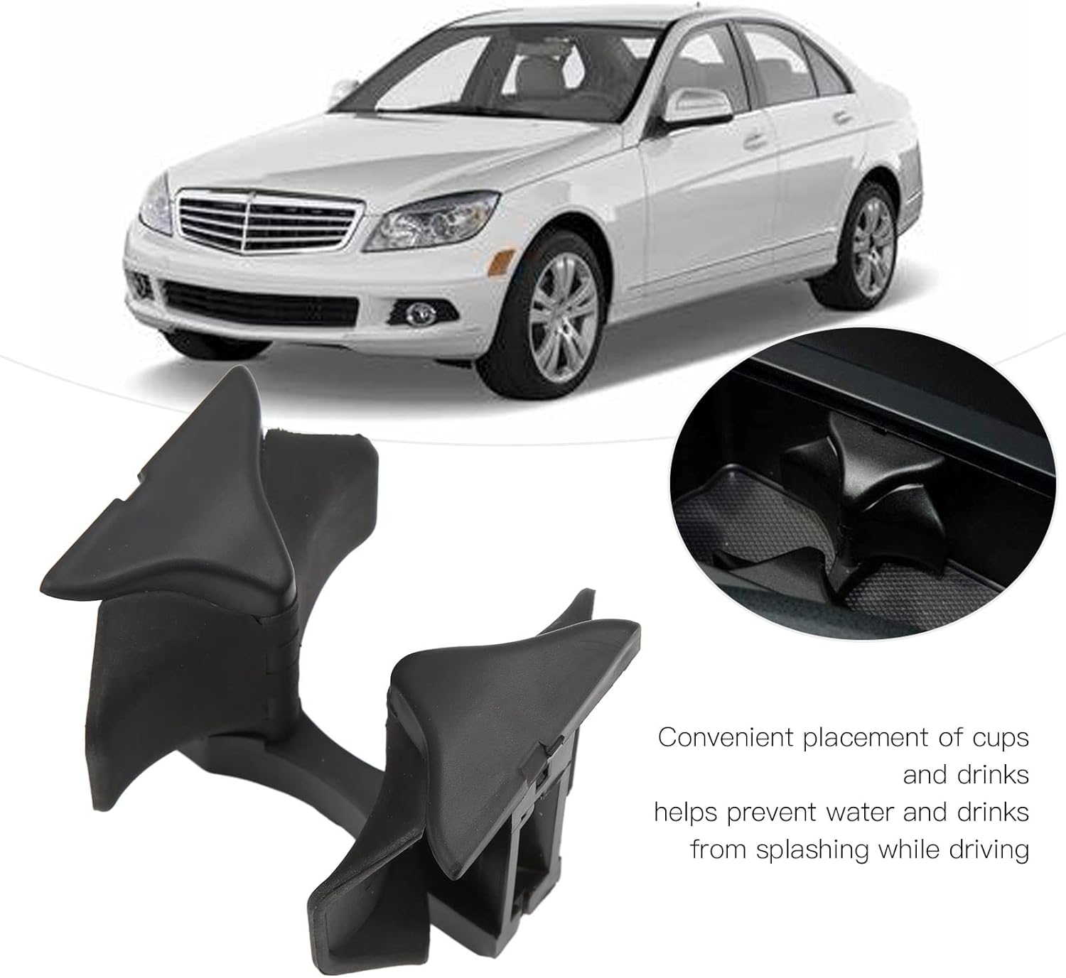 Aramox Bekerhouder. ABS Middenconsole Bekerhouder Vervanging voor W204 C207 W212 OE: 2046802391