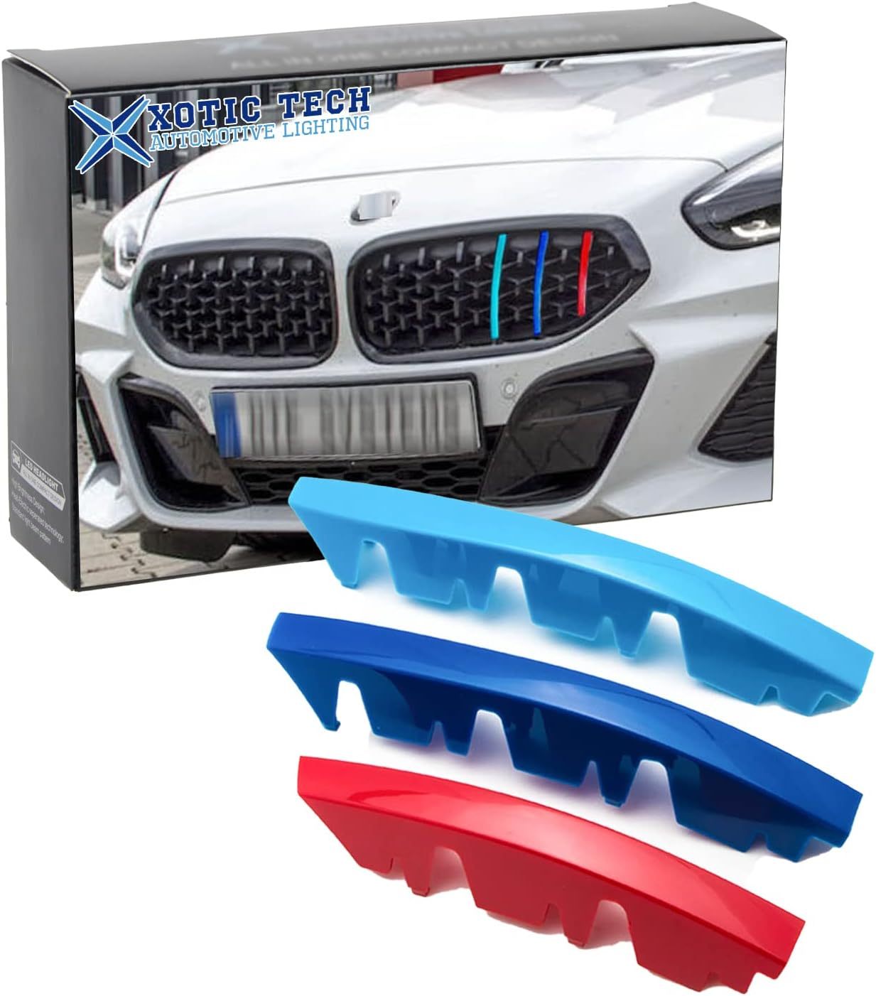 YDSSTORE M-Colored Tri Grille Insert Trim Strips for BMW G29 Z4 (2019-up) | Compatible with 13-Beam Front Center Kidney Grilles-autoydsstore