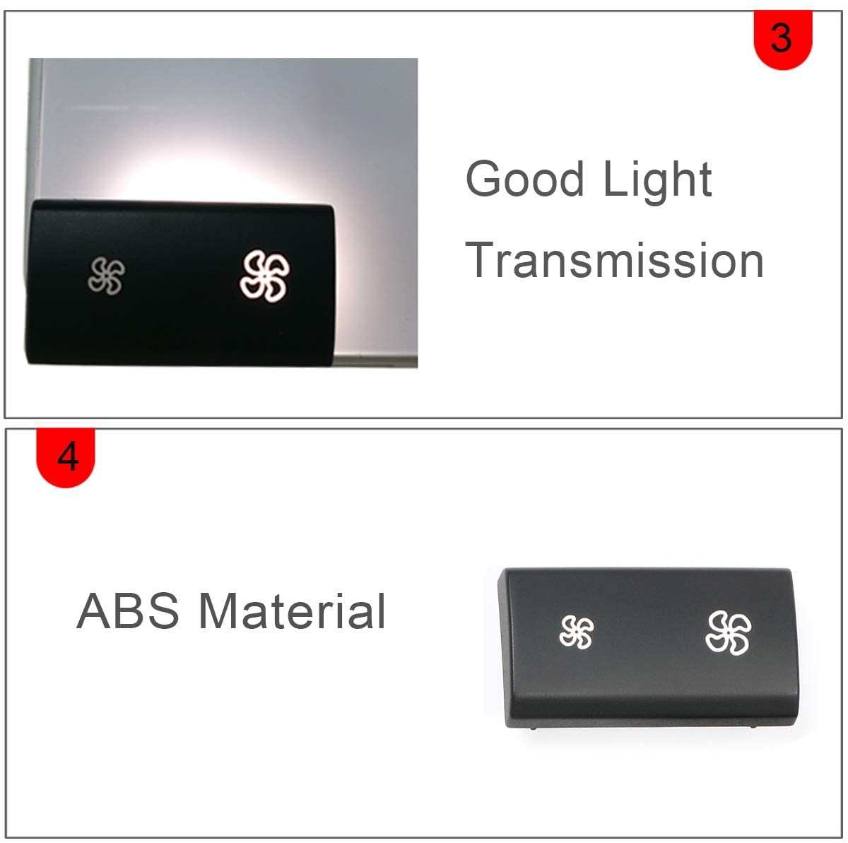 For BMW X5 X6 A/C Climate Control Button Covers Replacement | YDSSTORE