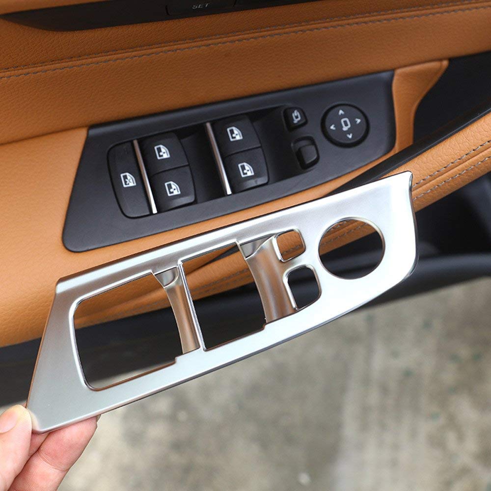 Window Lift Button Frame Trim 4pcs for BMW 5 Series G30 2017-2018 Carbon Fiber Look Window Switch Lift Button Frame Cover Trim-autoydsstore