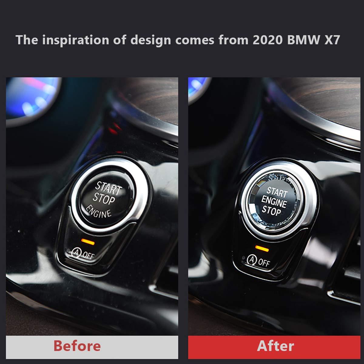 For BMW F-Chassis Crystal Start Stop Button Covers | YDSSTORE