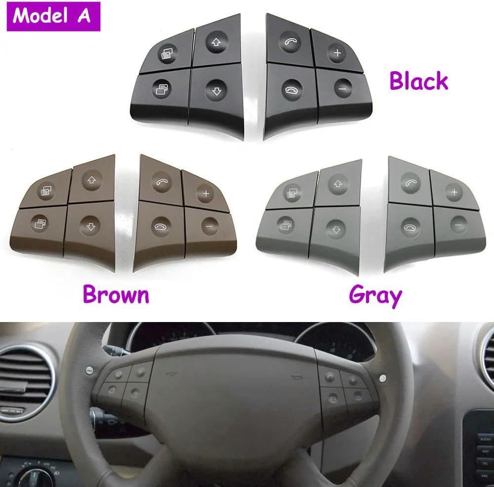 Bouton de Commutation pour Mercedes-Benz W164 W245 W251 W219 W230 W171. Boutons de Commutation Multifonctions au Volant de Voiture