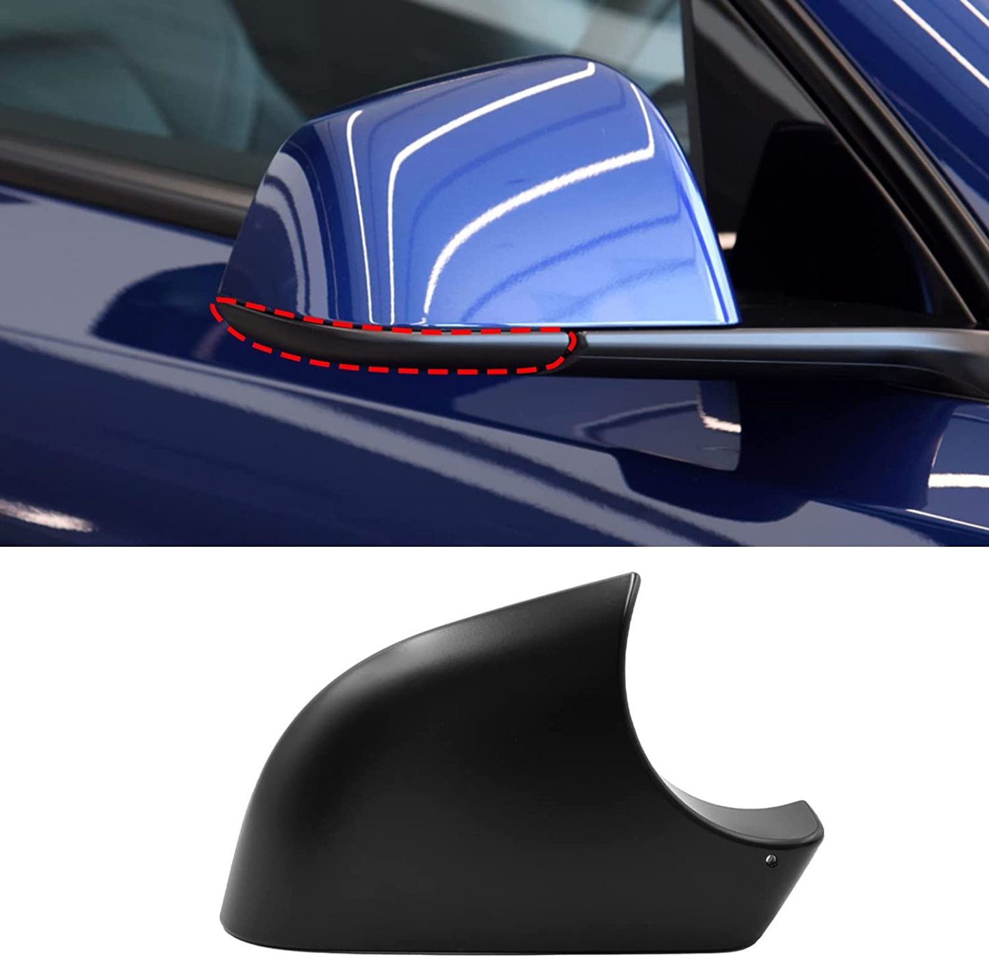YDSSTORE Compatible with Tesla Model Y Mirror Bottom Cover 2018-2021. Right Passenger Rearview Mirror Lower Base Cover. Side Mirror Base Cover Replacement for Tesla Model Y Wing Mirror Repair(Right)-autoydsstore