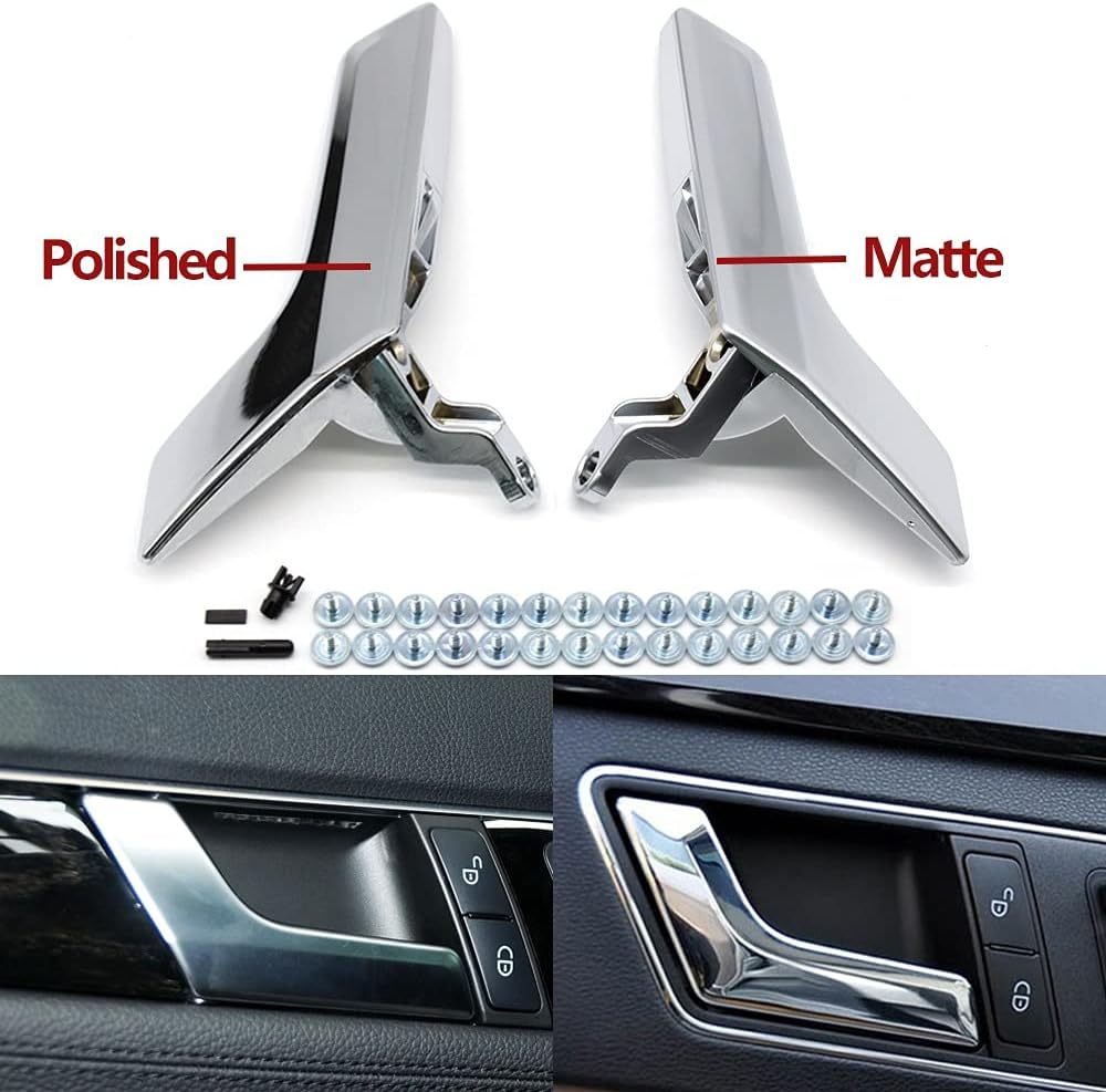 Binnendeur Handvat Auto-accessoires Voor Mercedes-Benz W204 C Klasse C180 C200 C300 GLK 2008-2015 Auto-interieur Deurklink Auto Styling Auto-interieur Deurklink (Color : Polished 1pair)