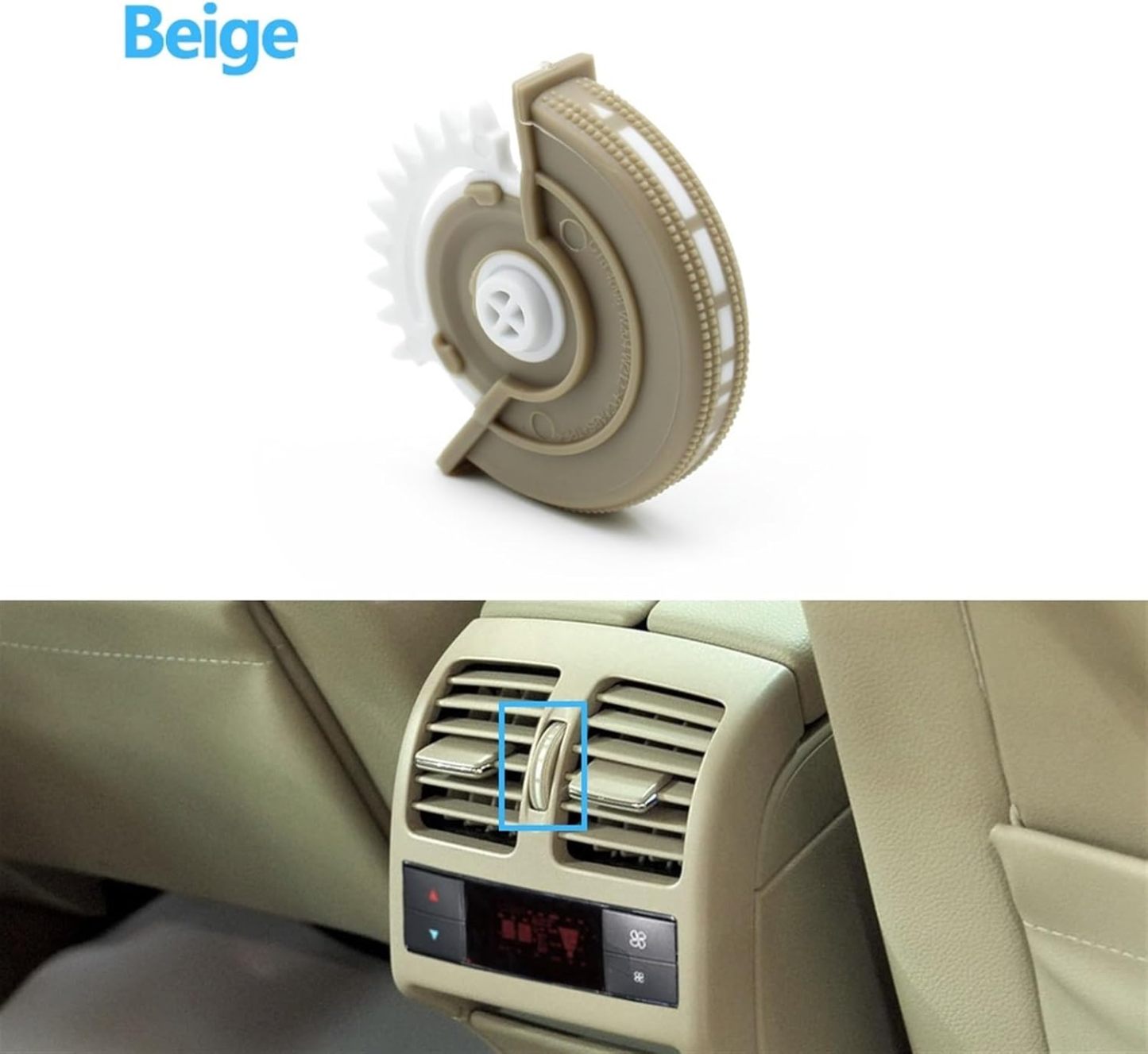 Auto Achter Airconditioning Air Vent Base Roller AC Vent Rolling Wheel Fit for Mercedes Benz CE GLK Klasse W204 W212 W207 X204 2007-2016 20483043549116 Clips voor ventilatierooster