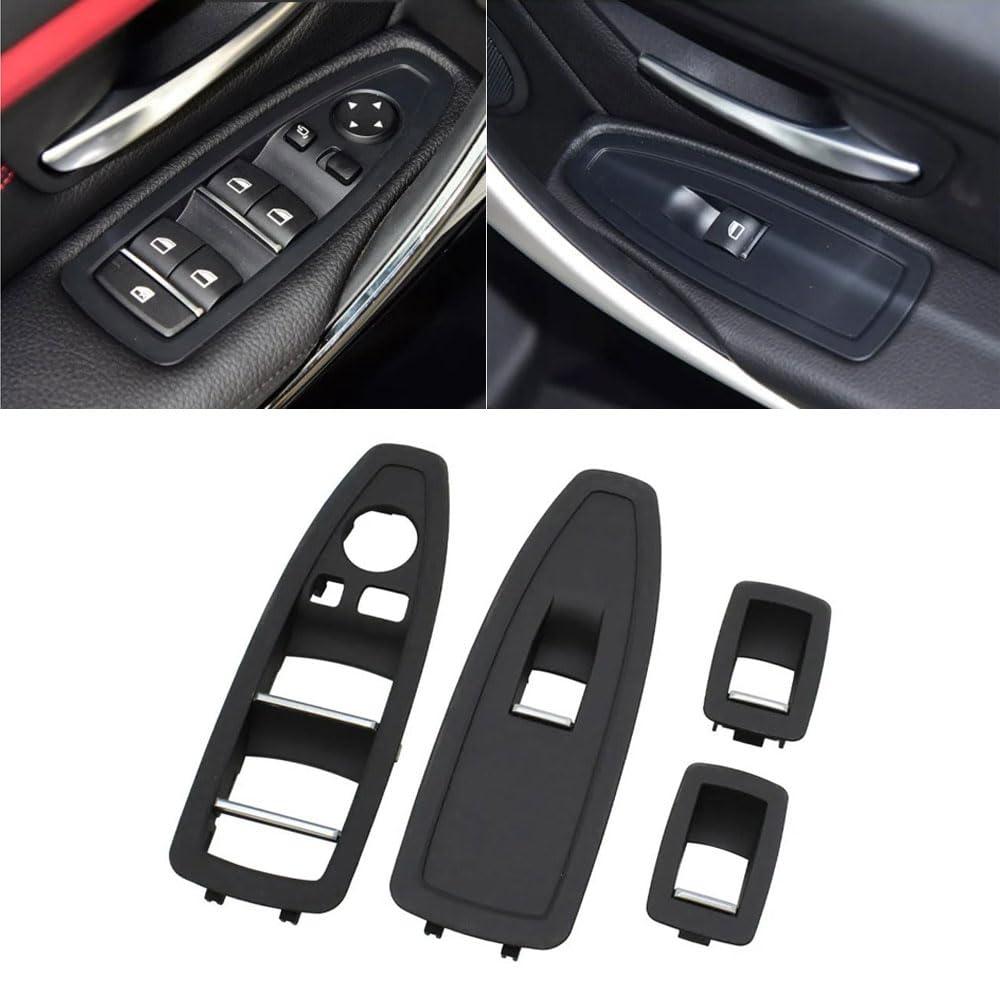 Compatible with BMW 1/3/4 Series. carbon fiber finish Window Lift Switch Cover. Interior Door Window Control Button Panel Trim Replacement for F20 F30 F31 F34 F35 F36 (Carbon 4PCS)-autoydsstore