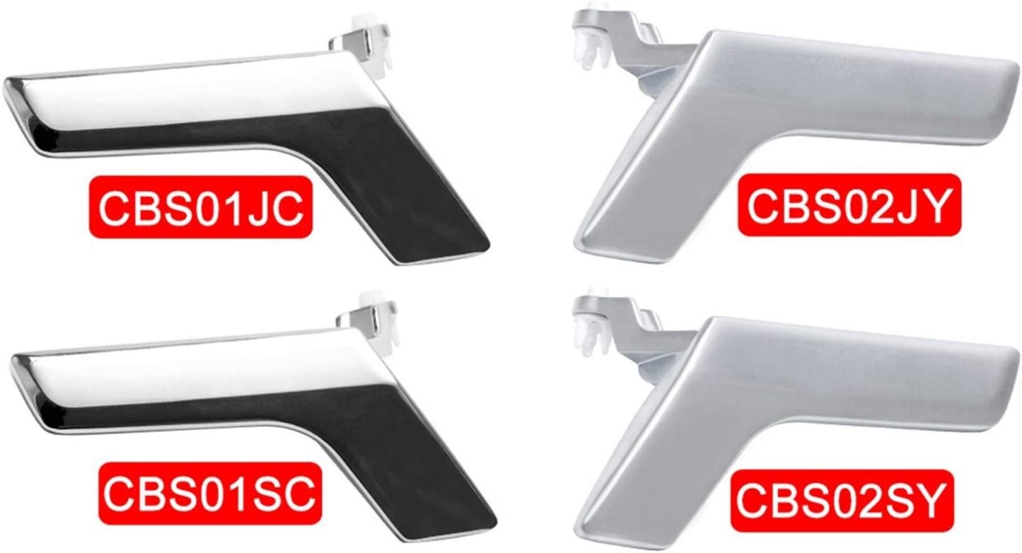 Front/Rear Left/Rigjht Side Chrome Matte Car Inner Interior Door Handle Repair Kit for Mercedes W204 X204 Inner Trim Cover (Color : Left Metal Chrome)