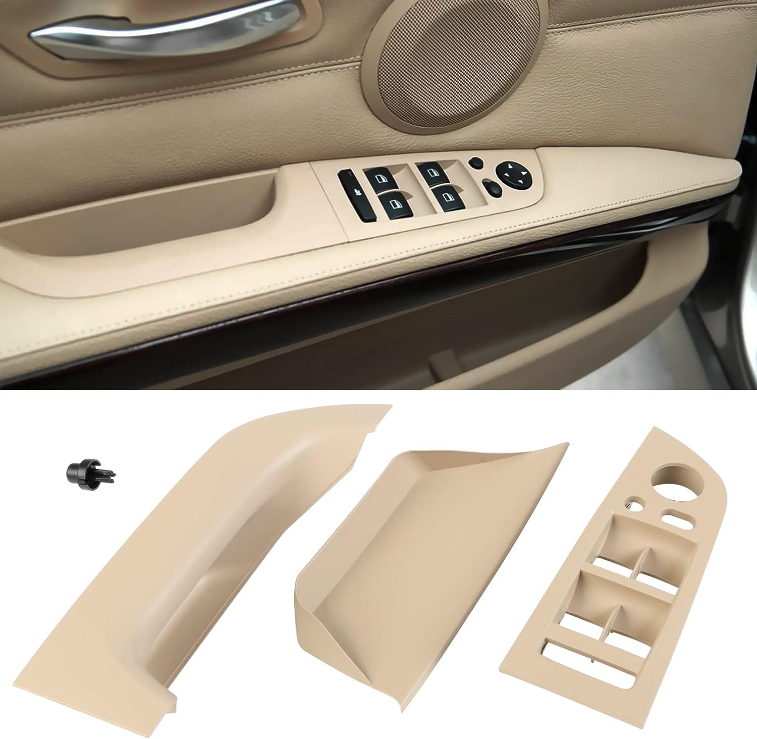 For BMW 3 Series E90/E91 Driver Side Door Handle Cover (2004-2007) - 14.76 Beige | YDSSTORE
