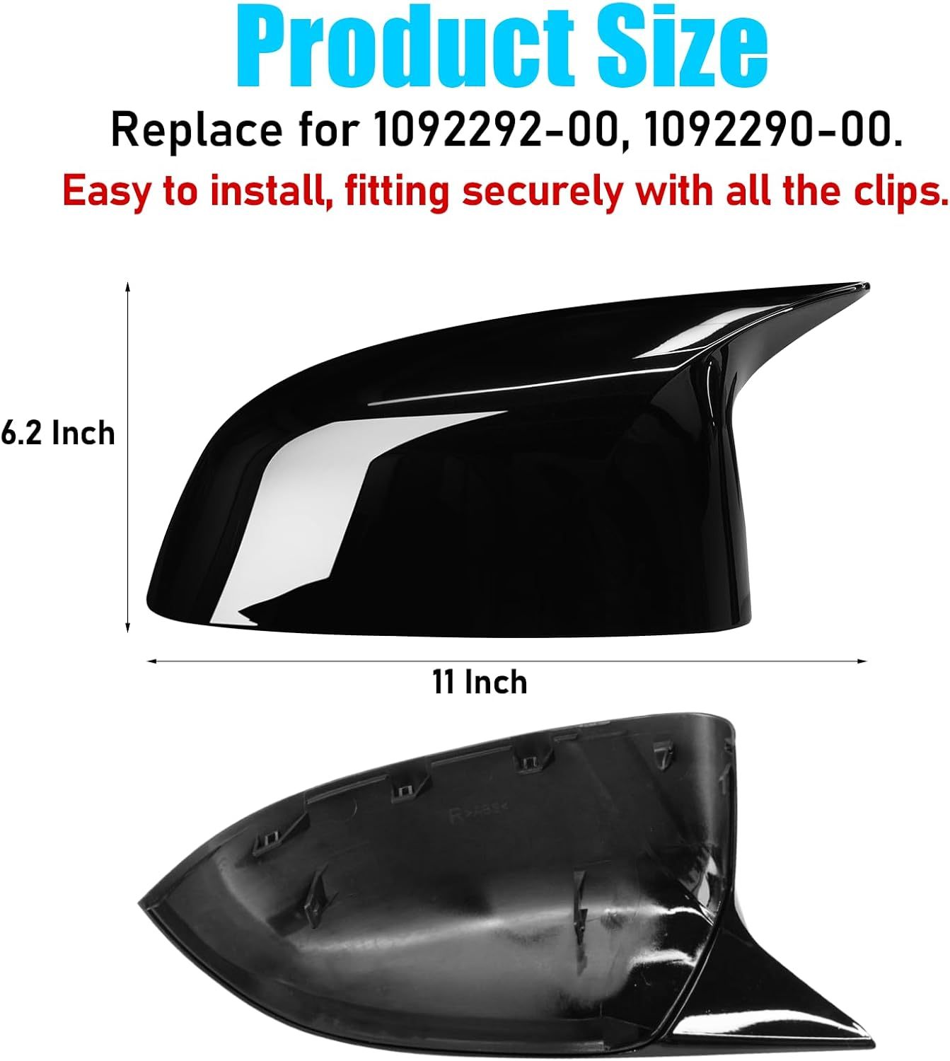 For BMW M Style Glossy Black Mirror Covers | X3 G01/X4 G02/X5 G05/X7 G07/X6 G06 | 2019-2024 | YDSSTORE-autoydsstore