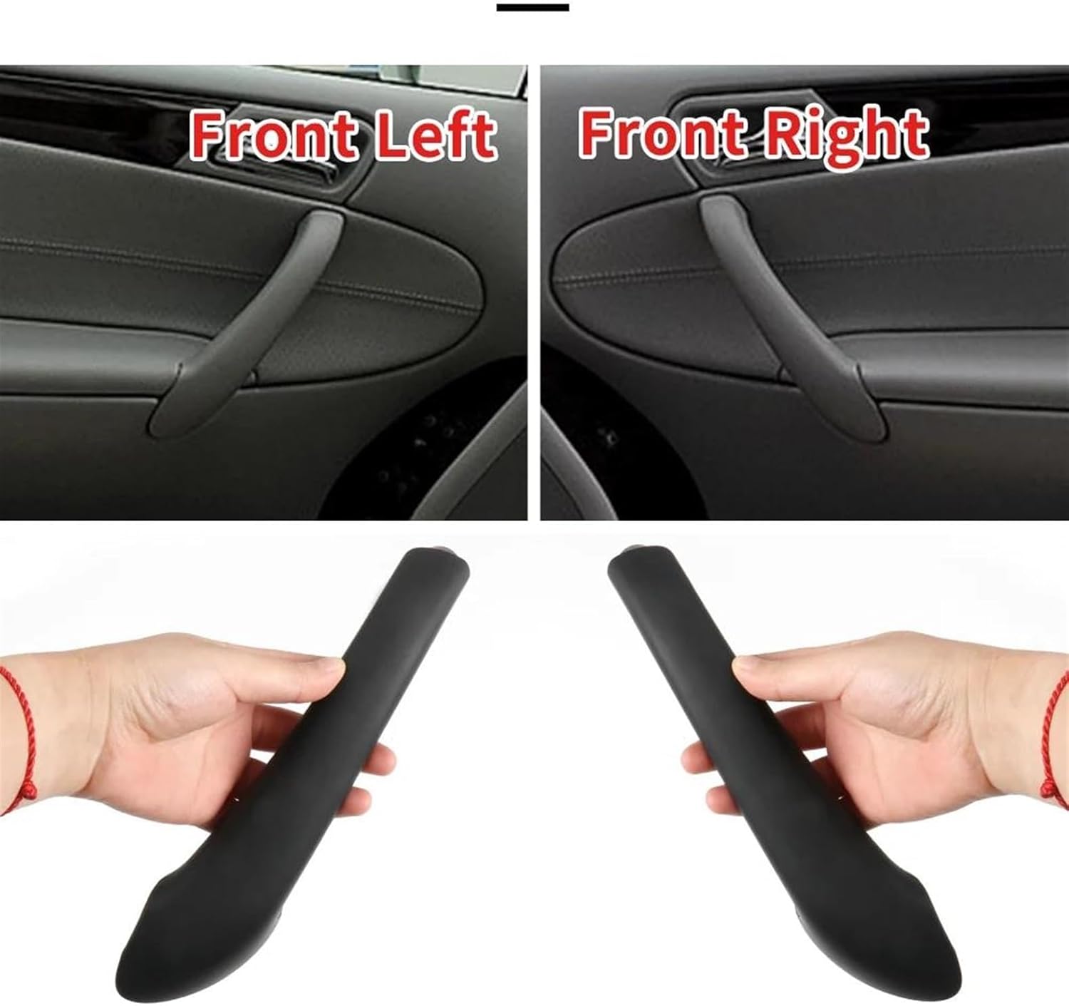 Car Interior Door Handles Car Front Rear Left Right Interior Inner Door Pull Carrier Covers Handles Trim for Mercedes for W203 C-Class 2038100151
