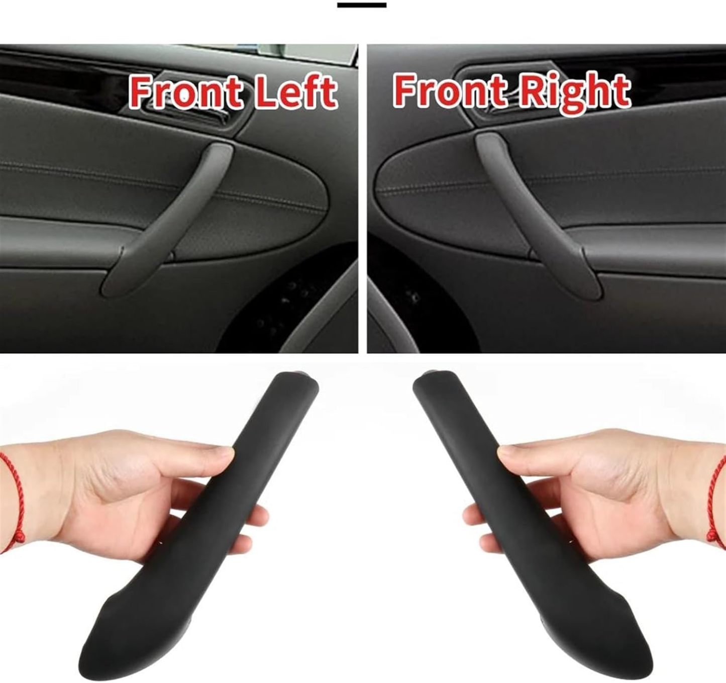 Car Interior Door Handles Car Front Rear Left Right Interior Inner Door Pull Carrier Covers Handles Trim for Mercedes for W203 C-Class 2038100151